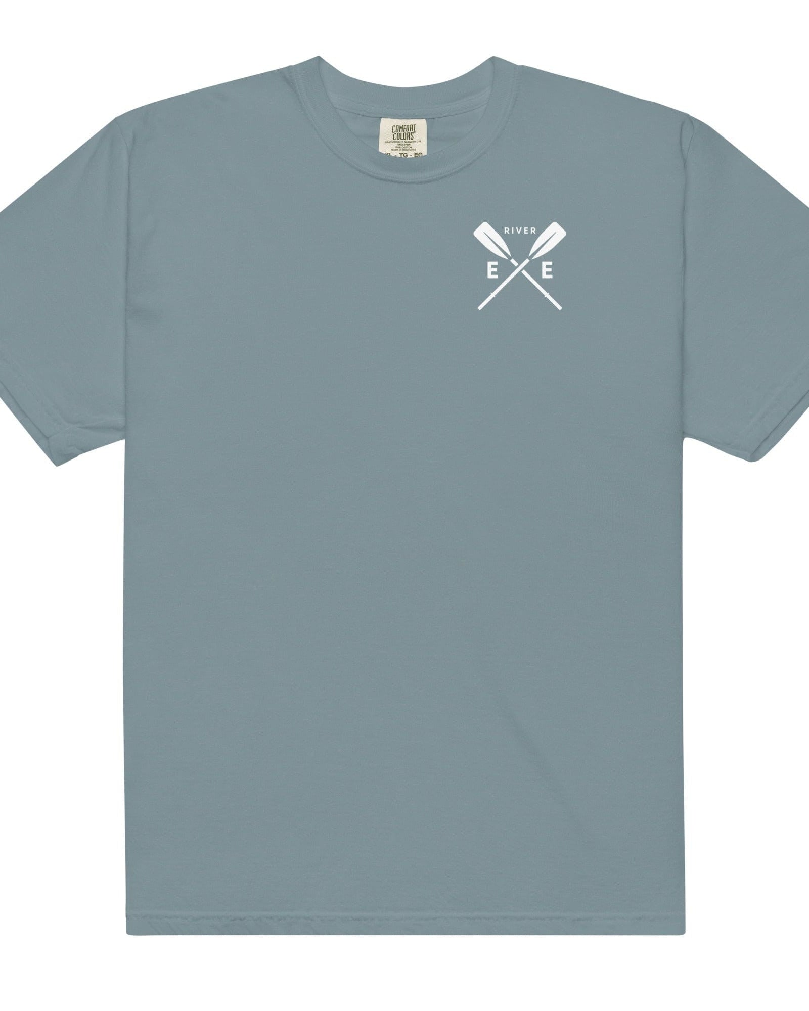 Jolly & Goode Shirts & Tops Ice Blue / S River Exe Garment-Dyed Heavyweight Cotton T-shirt | Exeter Gift Shop Cheeky British Style