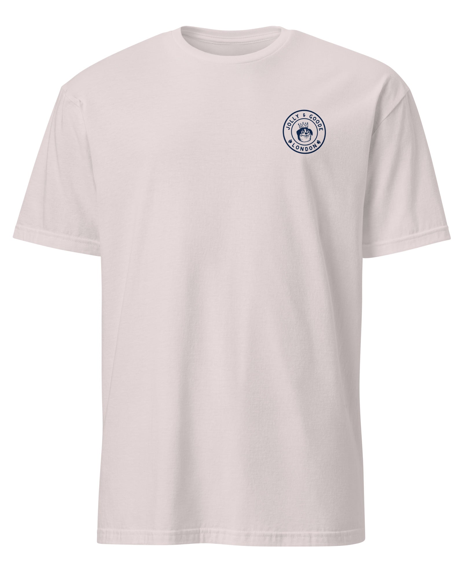 Jolly & Goode Shirts & Tops Ice Grey / S Jolly & Goode London Crowned Dog T-Shirt | Large Back Print Cheeky British Style