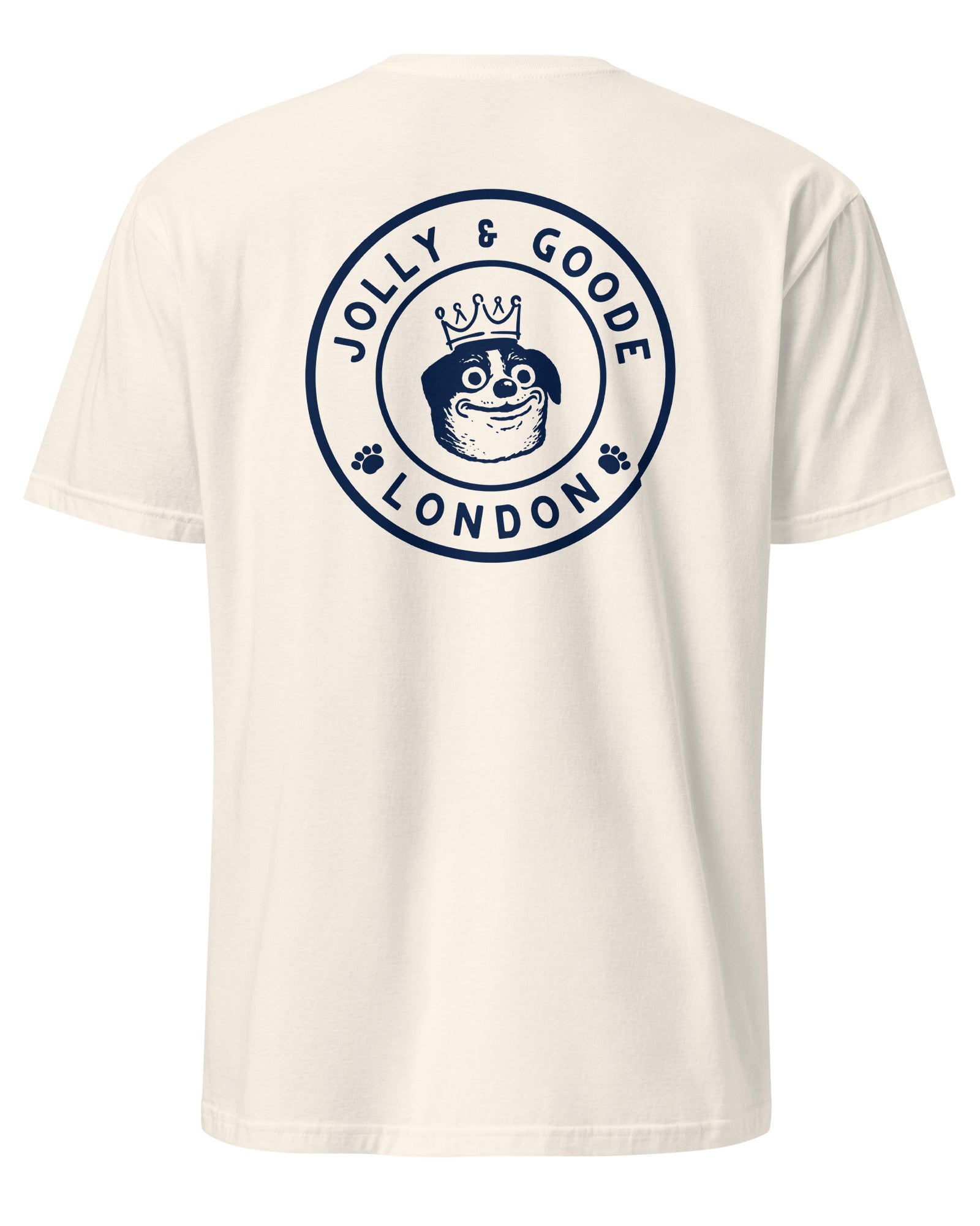 Jolly & Goode Shirts & Tops Jolly & Goode London Crowned Dog T-Shirt | Large Back Print Cheeky British Style