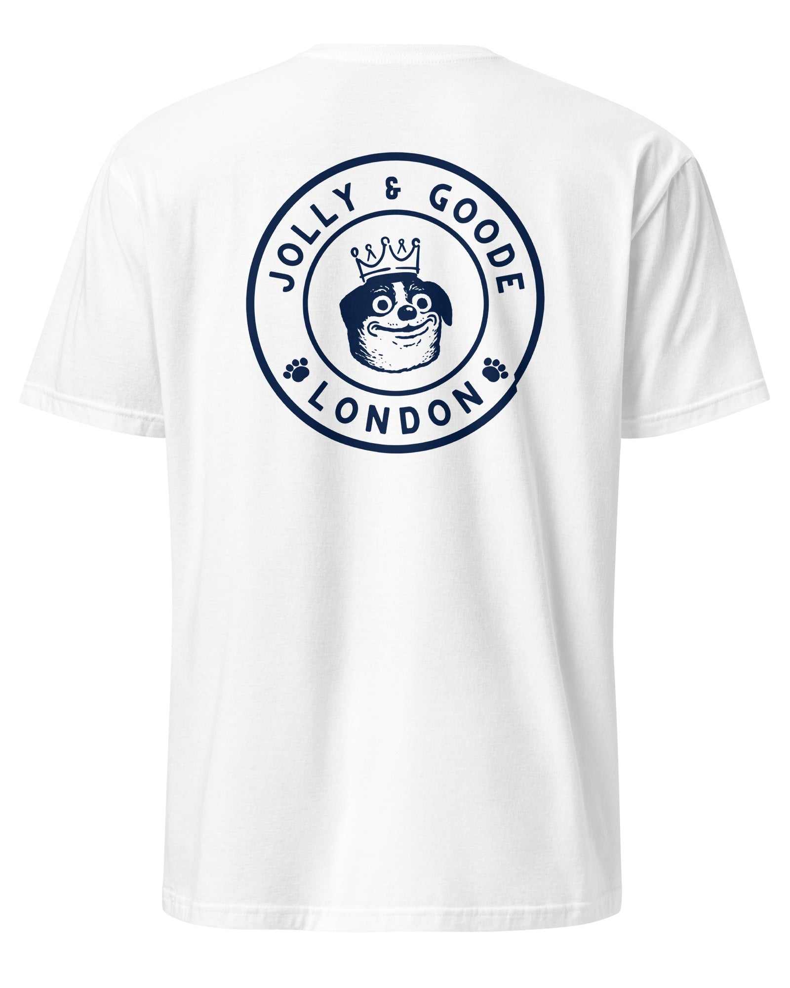 Jolly & Goode Shirts & Tops Jolly & Goode London Crowned Dog T-Shirt | Large Back Print Cheeky British Style