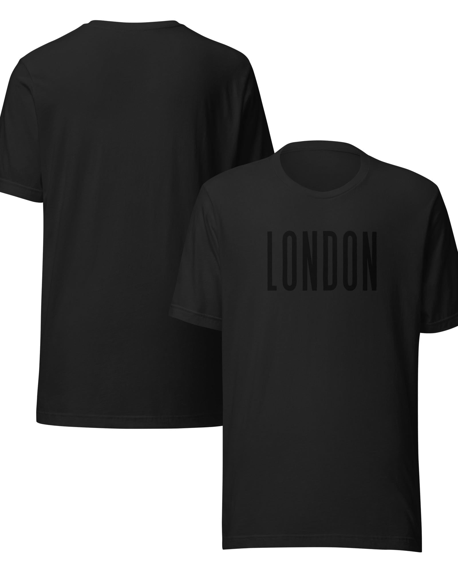 Jolly & Goode Shirts & Tops London Black on Black T-shirt | Unisex Fit Cheeky British Style