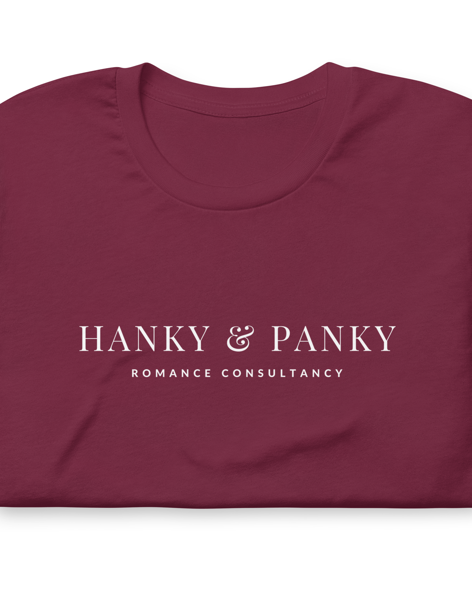 Jolly & Goode Shirts & Tops Maroon / S Hanky & Panky Romance Consultancy T-shirt Cheeky British Style