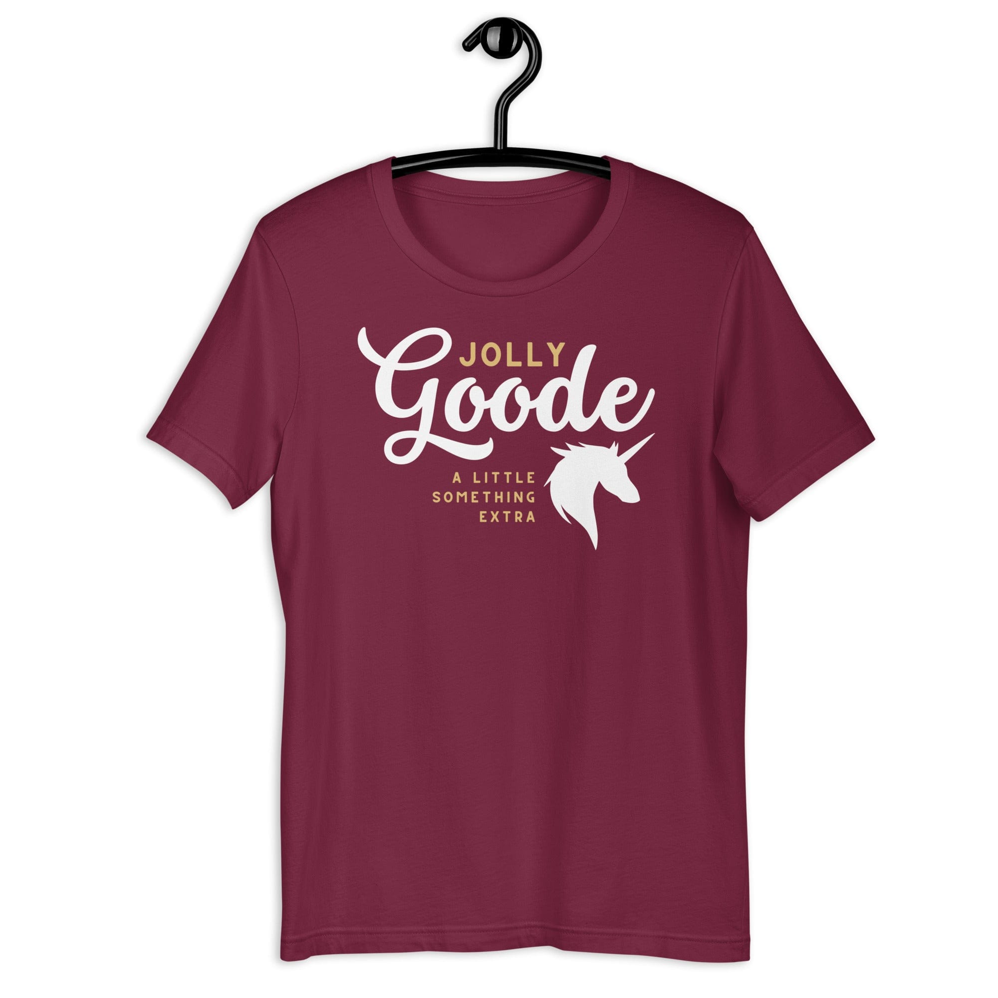 Jolly & Goode Shirts & Tops Maroon / S Jolly Goode A Little Something Extra Unicorn T-shirt Cheeky British Style