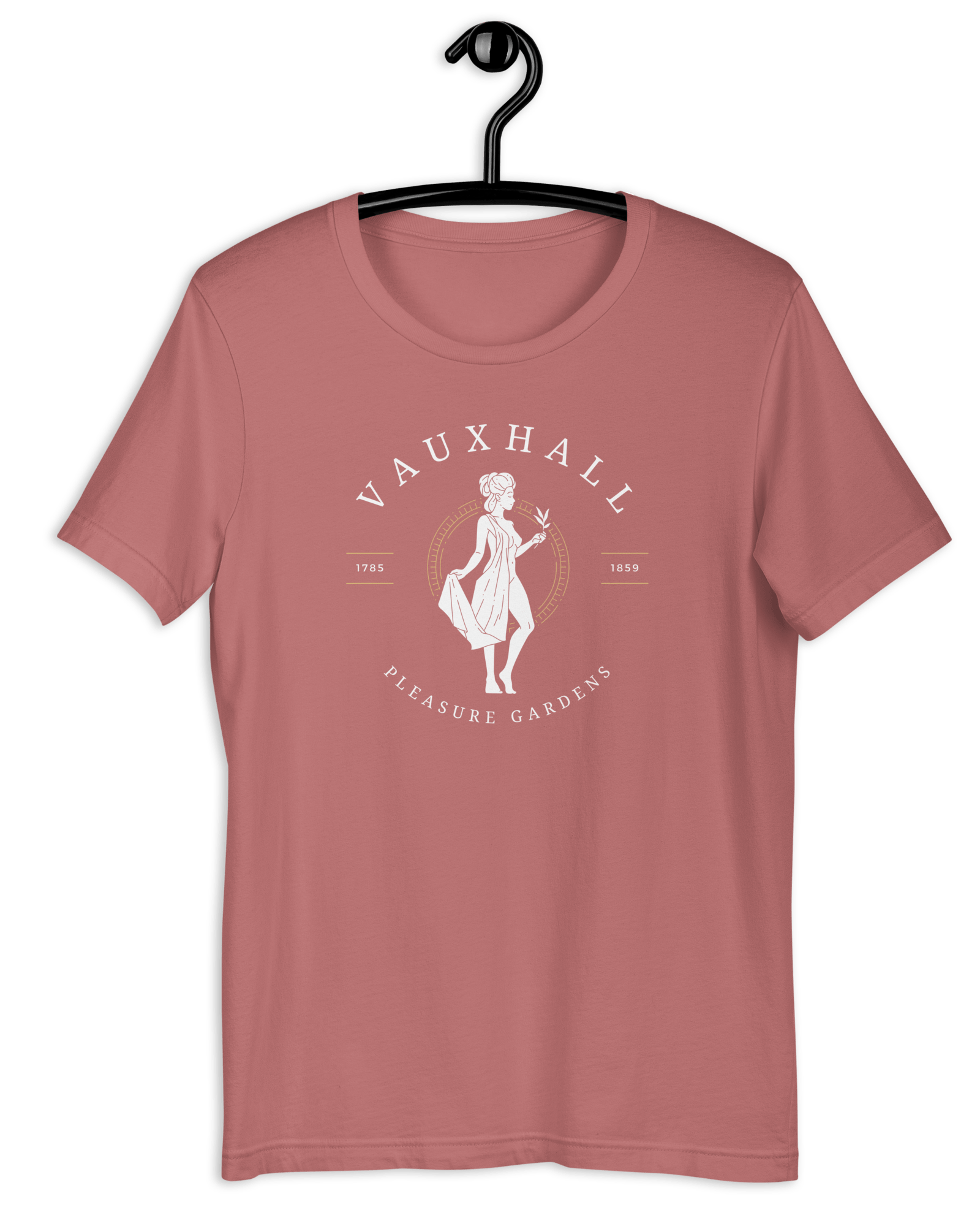 Jolly & Goode Shirts & Tops Mauve / S Vauxhall Pleasure Gardens T-shirt | Unisex Cheeky British Style