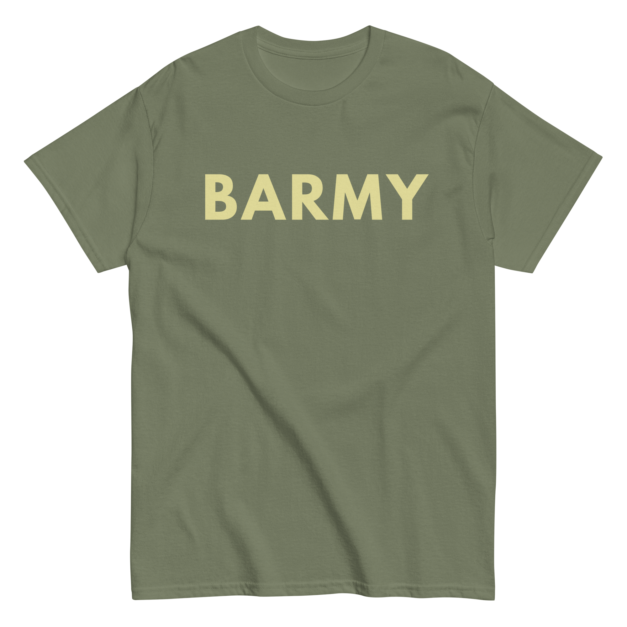 Jolly & Goode Shirts & Tops Military Green / S Barmy T-shirt | Heavyweight Cotton Cheeky British Style