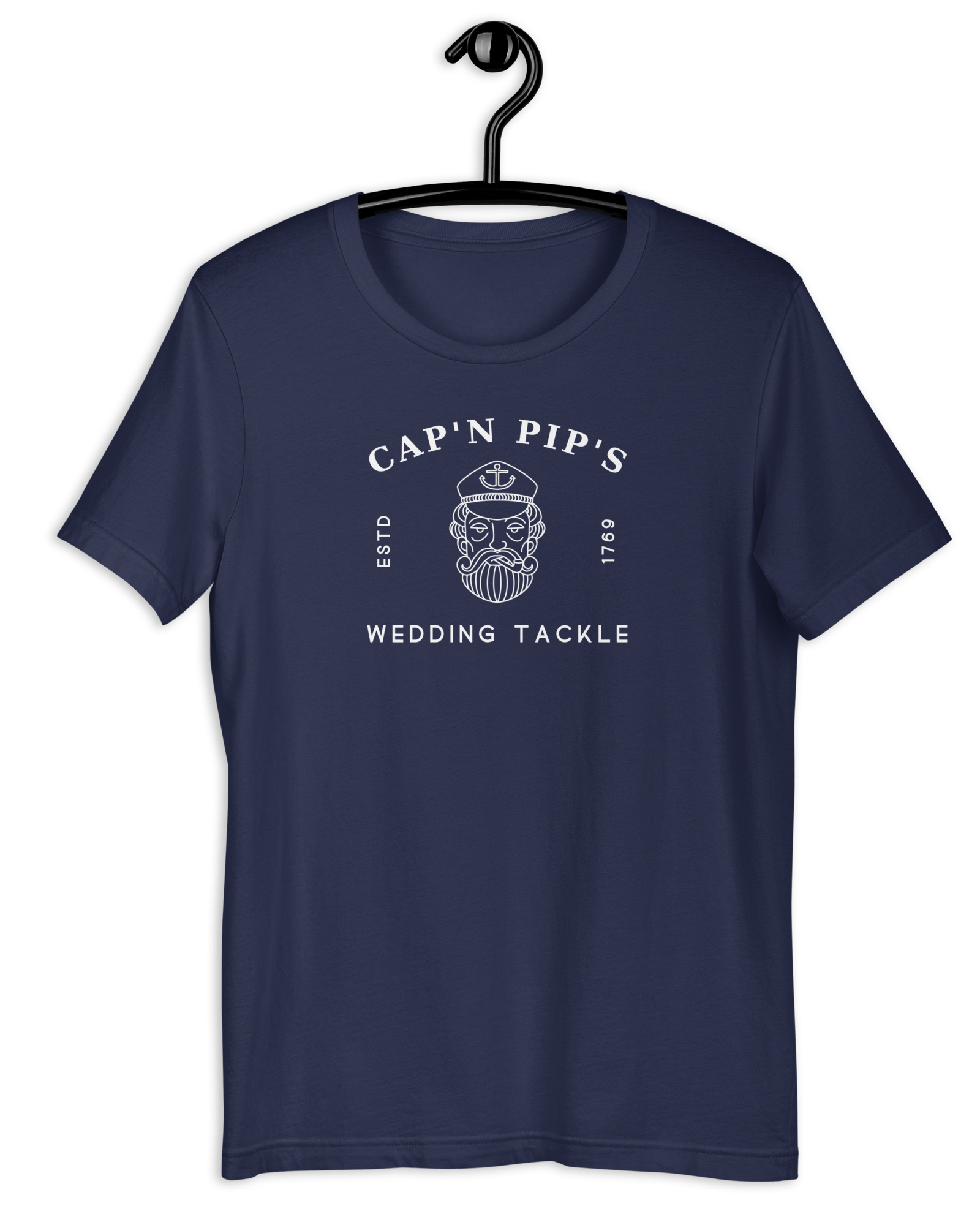 Jolly & Goode Shirts & Tops Navy / S Cap'n Pip's Wedding Tackle T-shirt Cheeky British Style