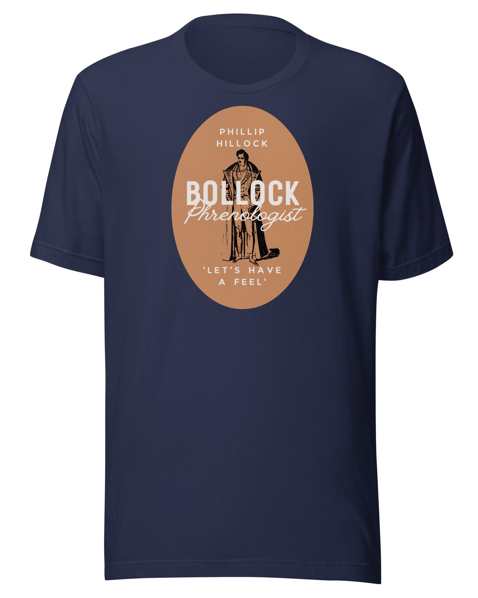 Jolly & Goode Shirts & Tops Navy / S Phillip Hillock Bollock Phrenologist Shirt Cheeky British Style