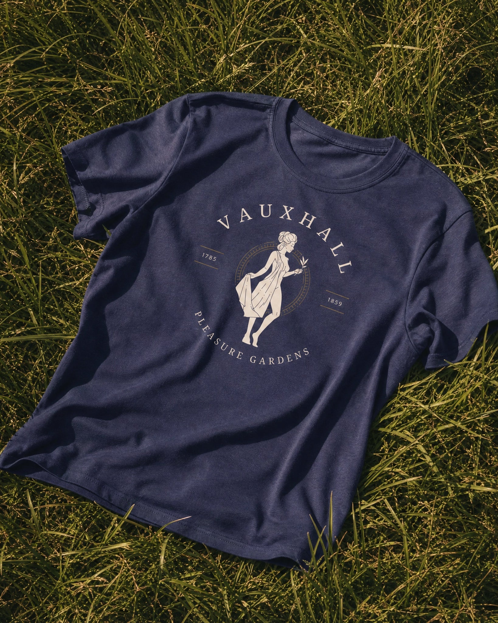 Jolly & Goode Shirts & Tops Navy / S Vauxhall Pleasure Gardens T-shirt | Unisex Cheeky British Style