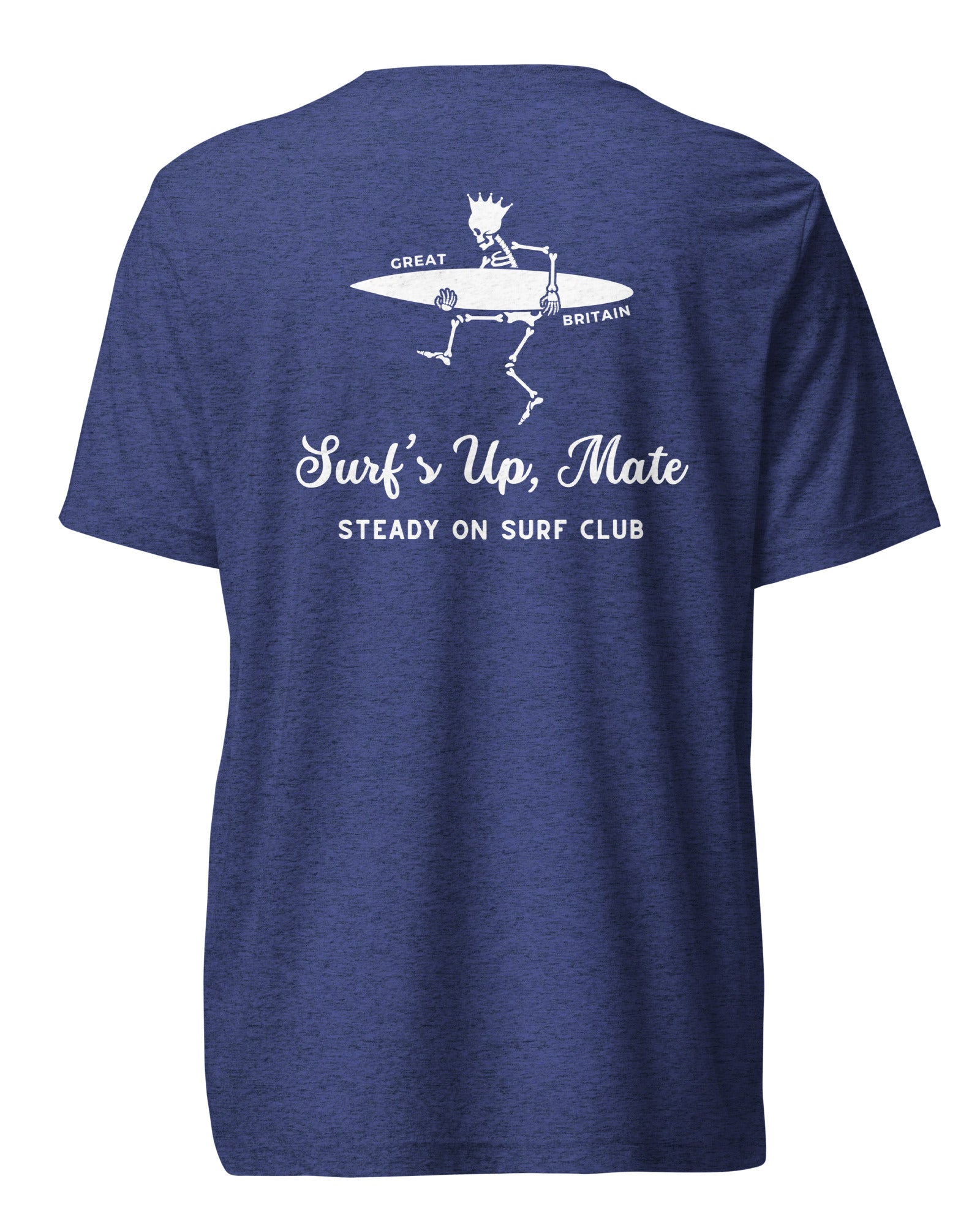 Jolly & Goode Shirts & Tops Navy Triblend / XS Surf's Up, Mate | Steady On Surf Club Tee Cheeky British Style