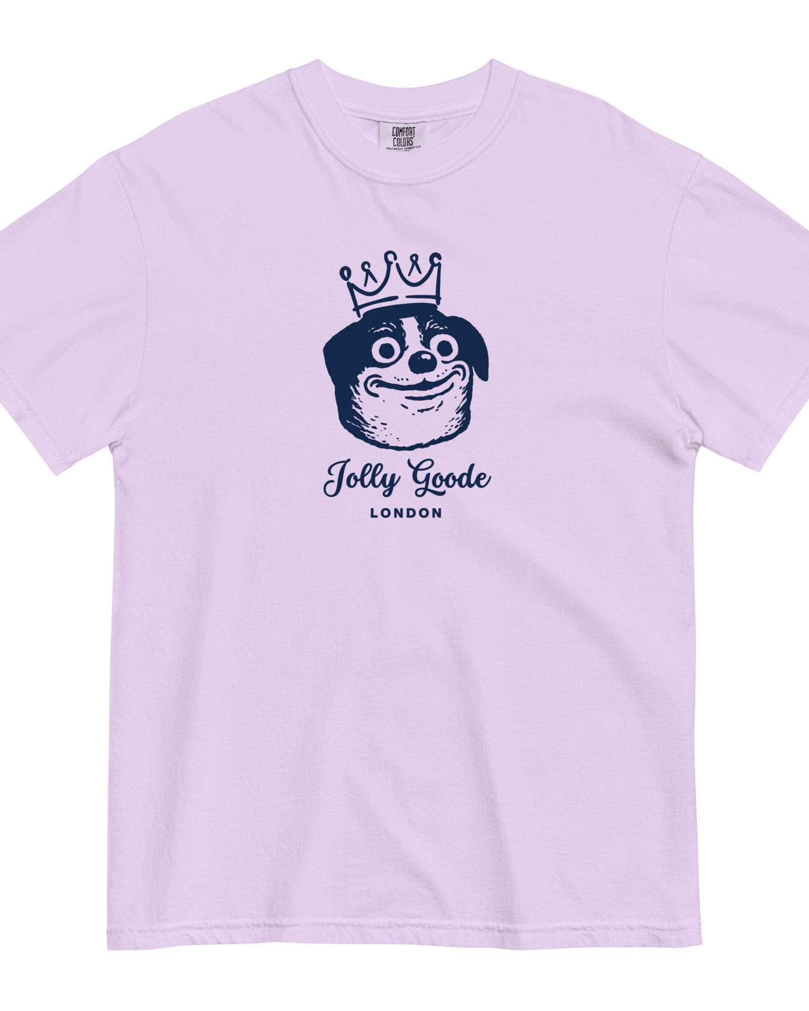 Jolly & Goode Shirts & Tops Orchid / S Jolly Goode London Crowned Dog Tee Cheeky British Style