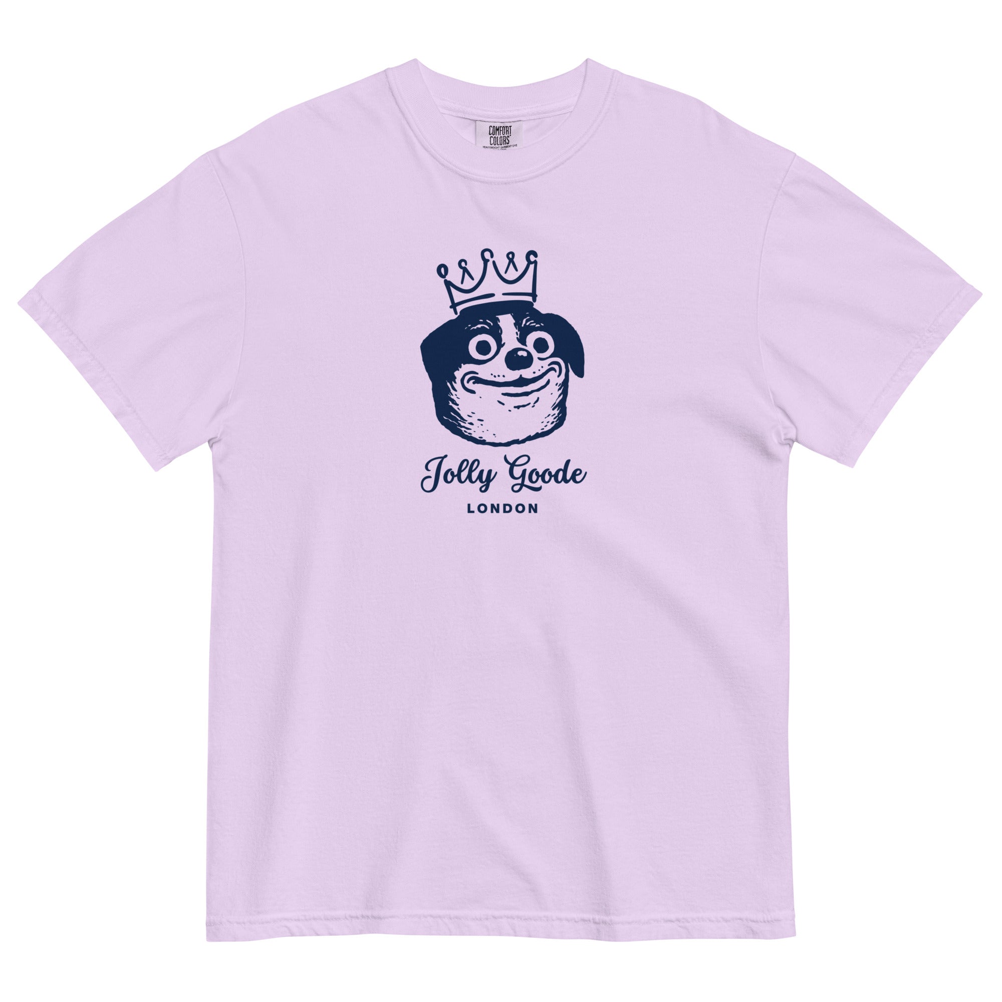 Jolly & Goode Shirts & Tops Orchid / S Jolly Goode London Crowned Dog Tee Cheeky British Style