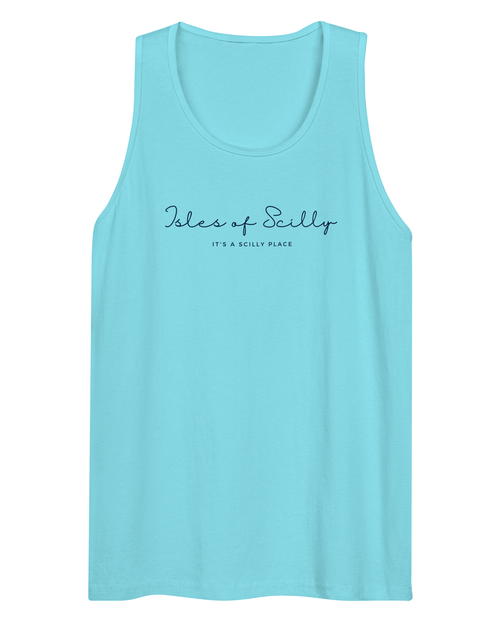 Jolly & Goode Shirts & Tops Pacific Blue / S Isles of Scilly, It's A Scilly Place | Men’s Vest Cheeky British Style