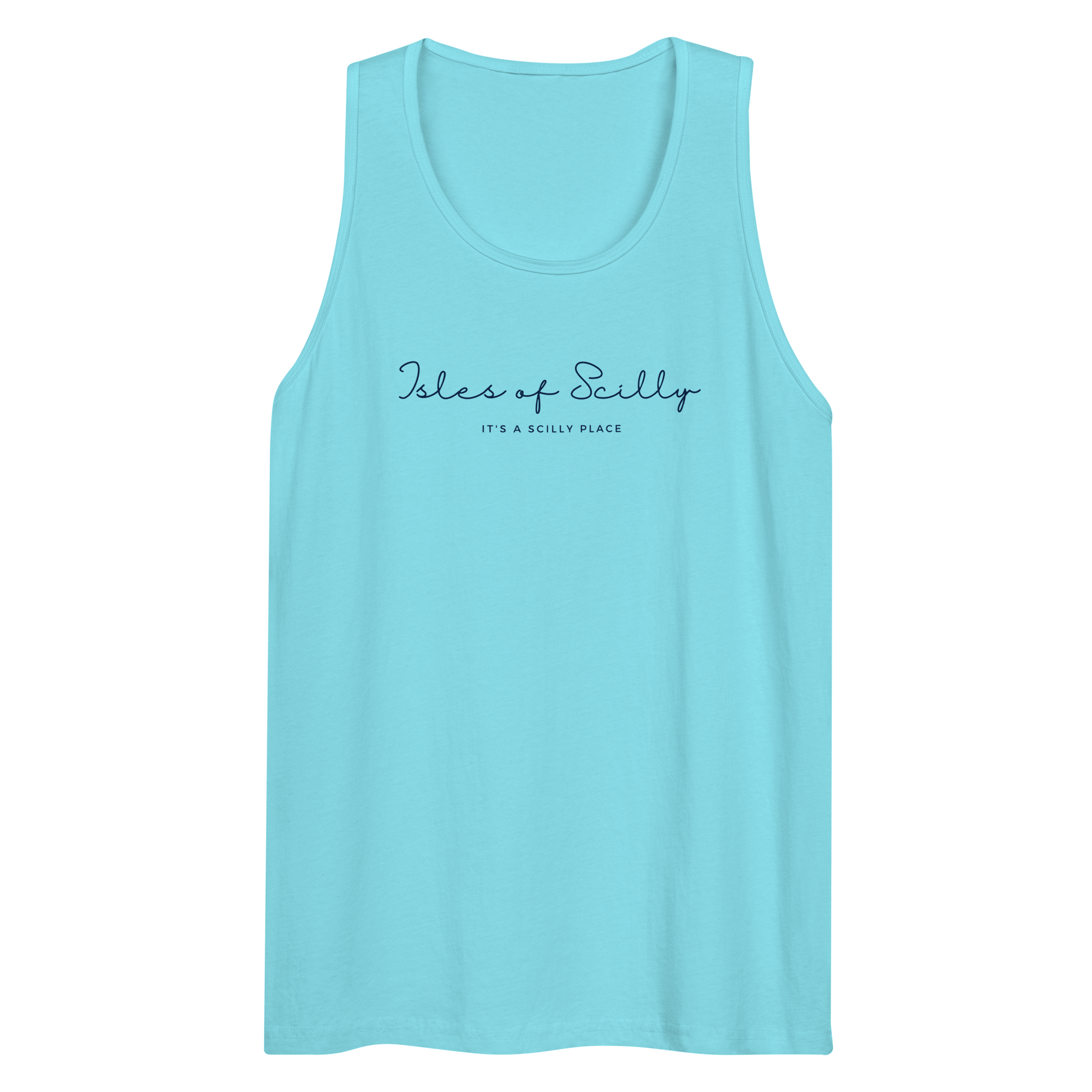 Jolly & Goode Shirts & Tops Pacific Blue / S Isles of Scilly, It's A Scilly Place | Men’s Vest Cheeky British Style