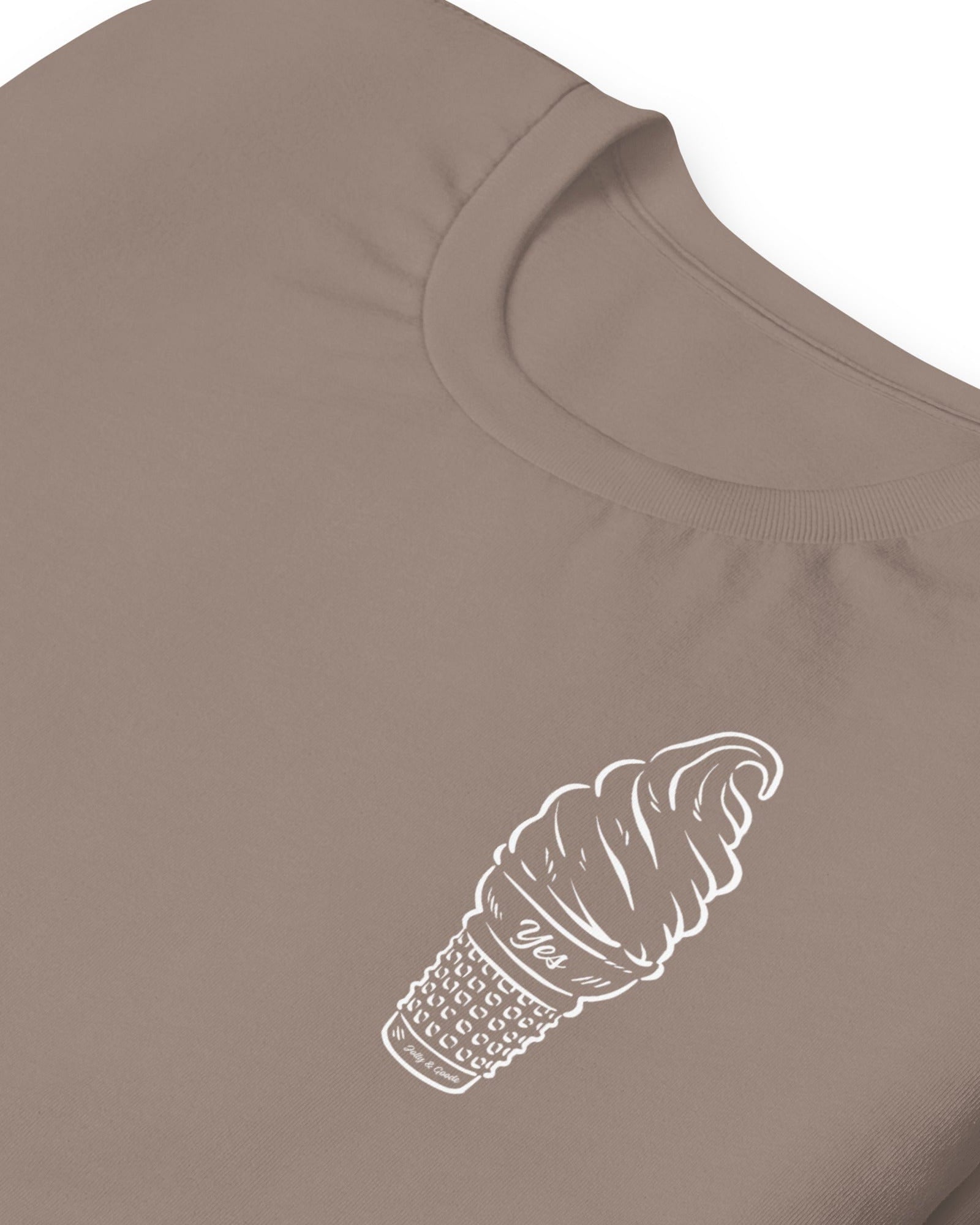 Jolly & Goode Shirts & Tops Pebble / S Yes Ice Cream Cone T-shirt Cheeky British Style