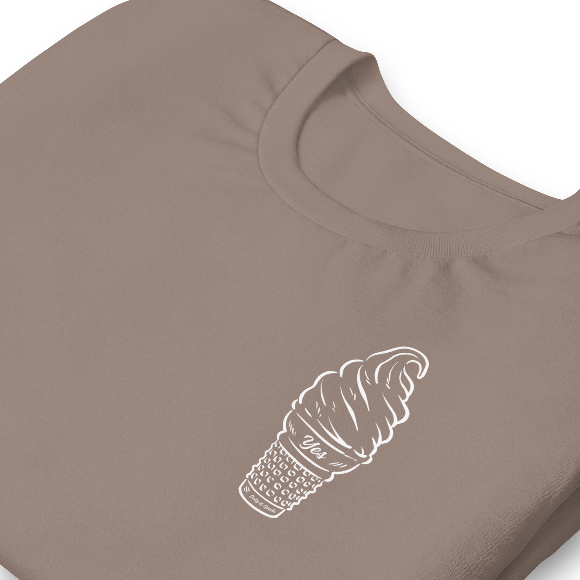 Jolly & Goode Shirts & Tops Pebble / S Yes Ice Cream Cone T-shirt Cheeky British Style