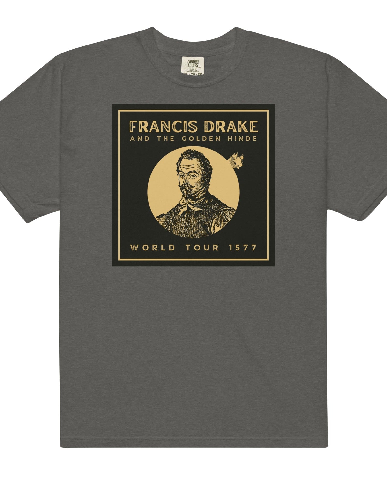 Jolly & Goode Shirts & Tops Pepper / S Francis Drake and The Golden Hinde World Tour Tee Cheeky British Style