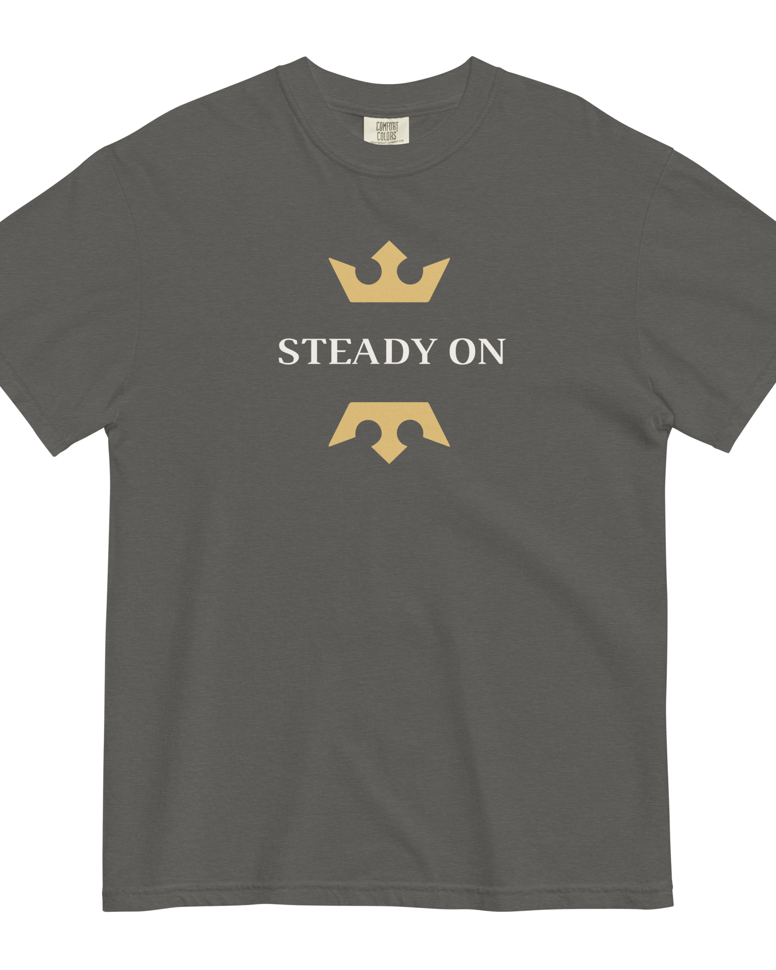 Jolly & Goode Shirts & Tops Pepper / S Steady On T-shirt | Garment-dyed Heavyweight Cotton Cheeky British Style