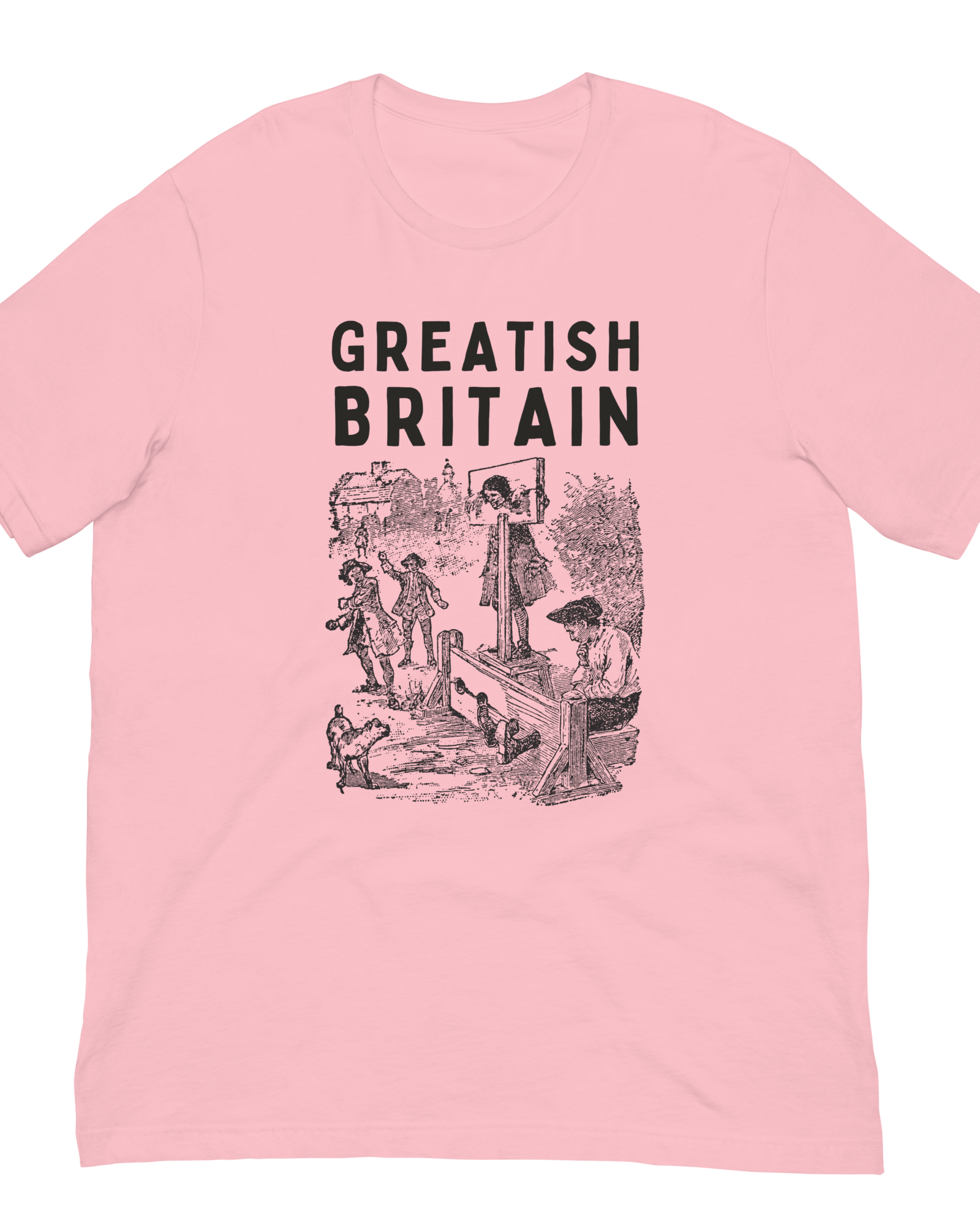 Jolly & Goode Shirts & Tops Pink / S Greatish Britain T-shirt | Pillory Cheeky British Style