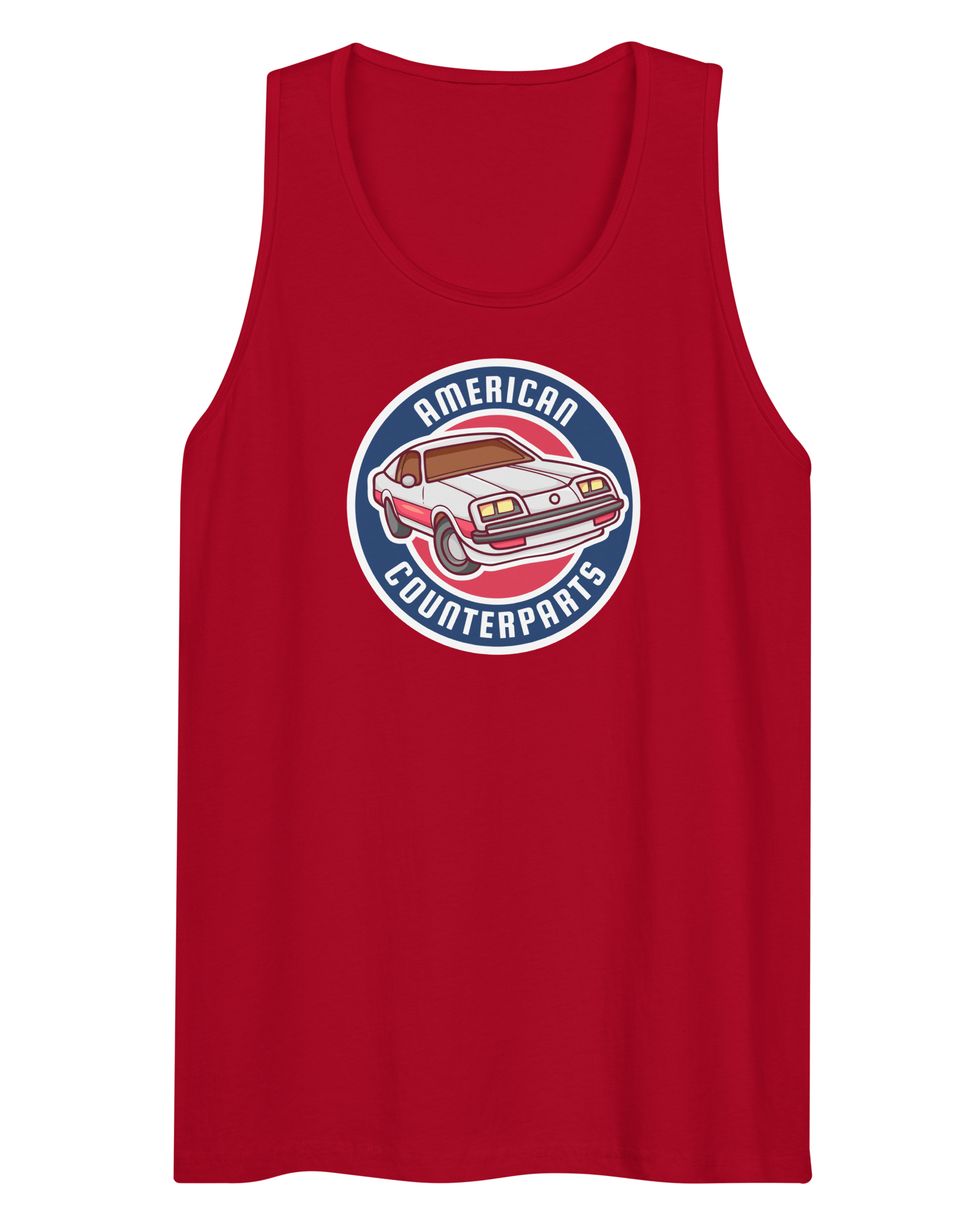 Jolly & Goode Shirts & Tops Red / S American Counterparts | Men’s Vest | Tank Top Cheeky British Style