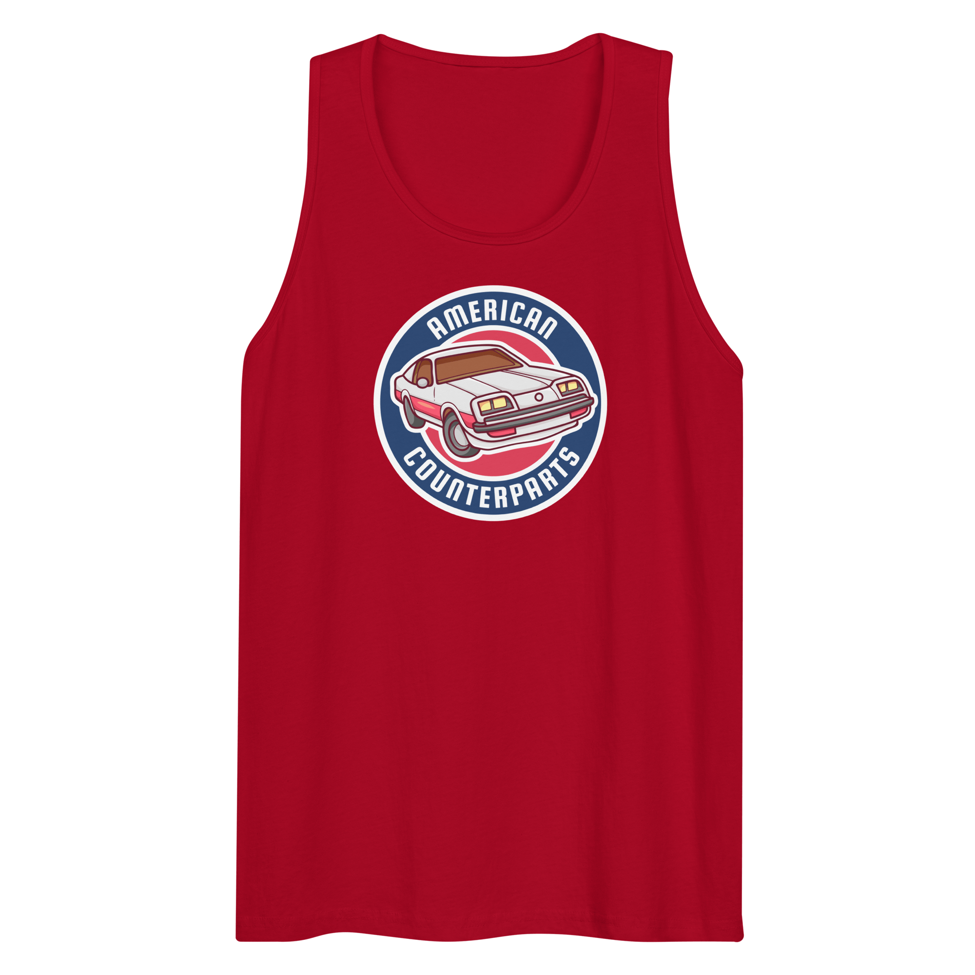 Jolly & Goode Shirts & Tops Red / S American Counterparts | Men’s Vest | Tank Top Cheeky British Style