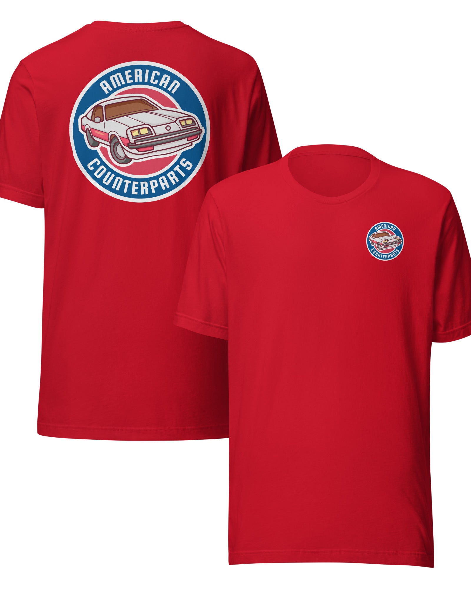 Jolly & Goode Shirts & Tops Red / S American Counterparts Tee Cheeky British Style