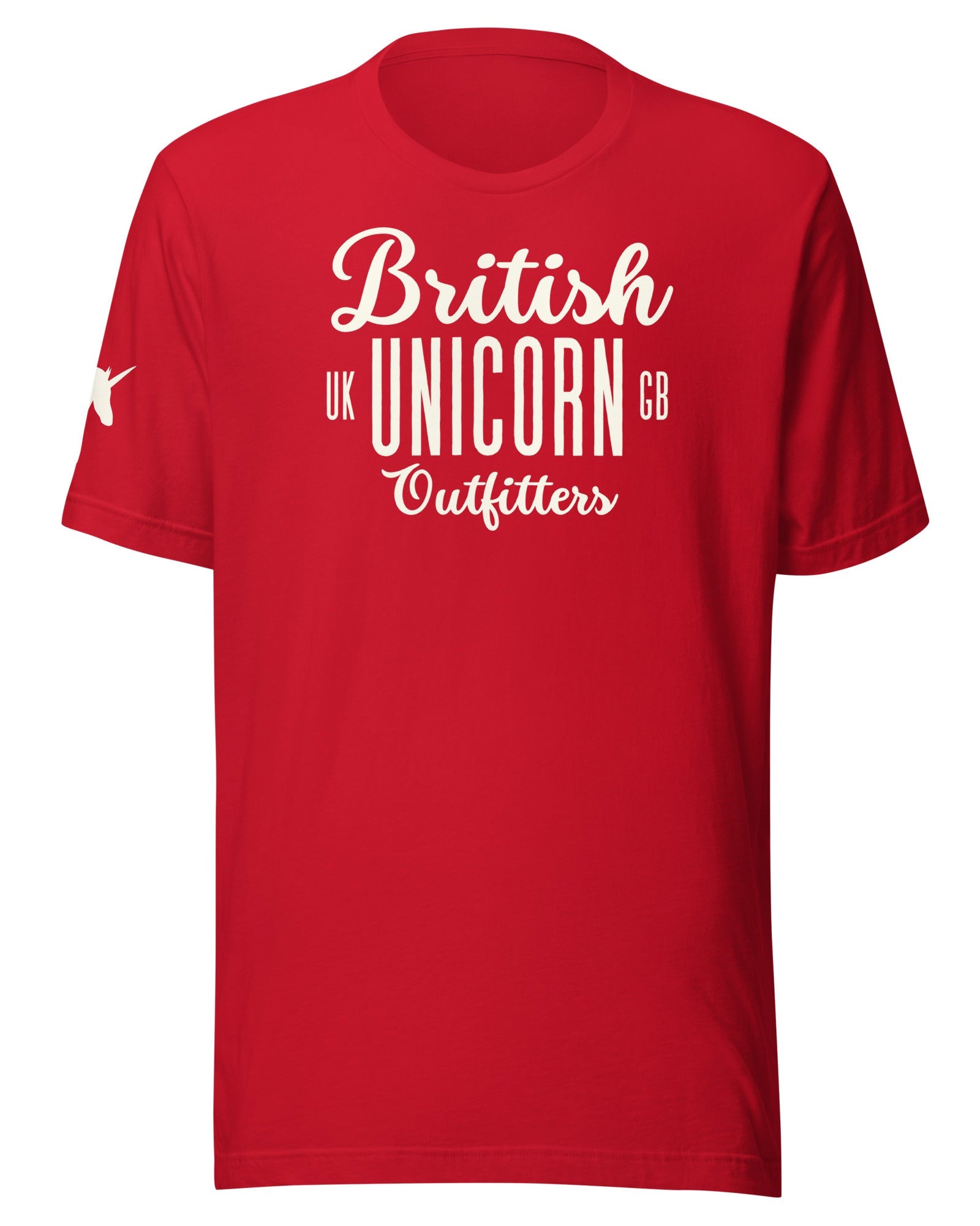 Jolly & Goode Shirts & Tops Red / S British Unicorn Outfitters T-shirt | Unisex Cheeky British Style
