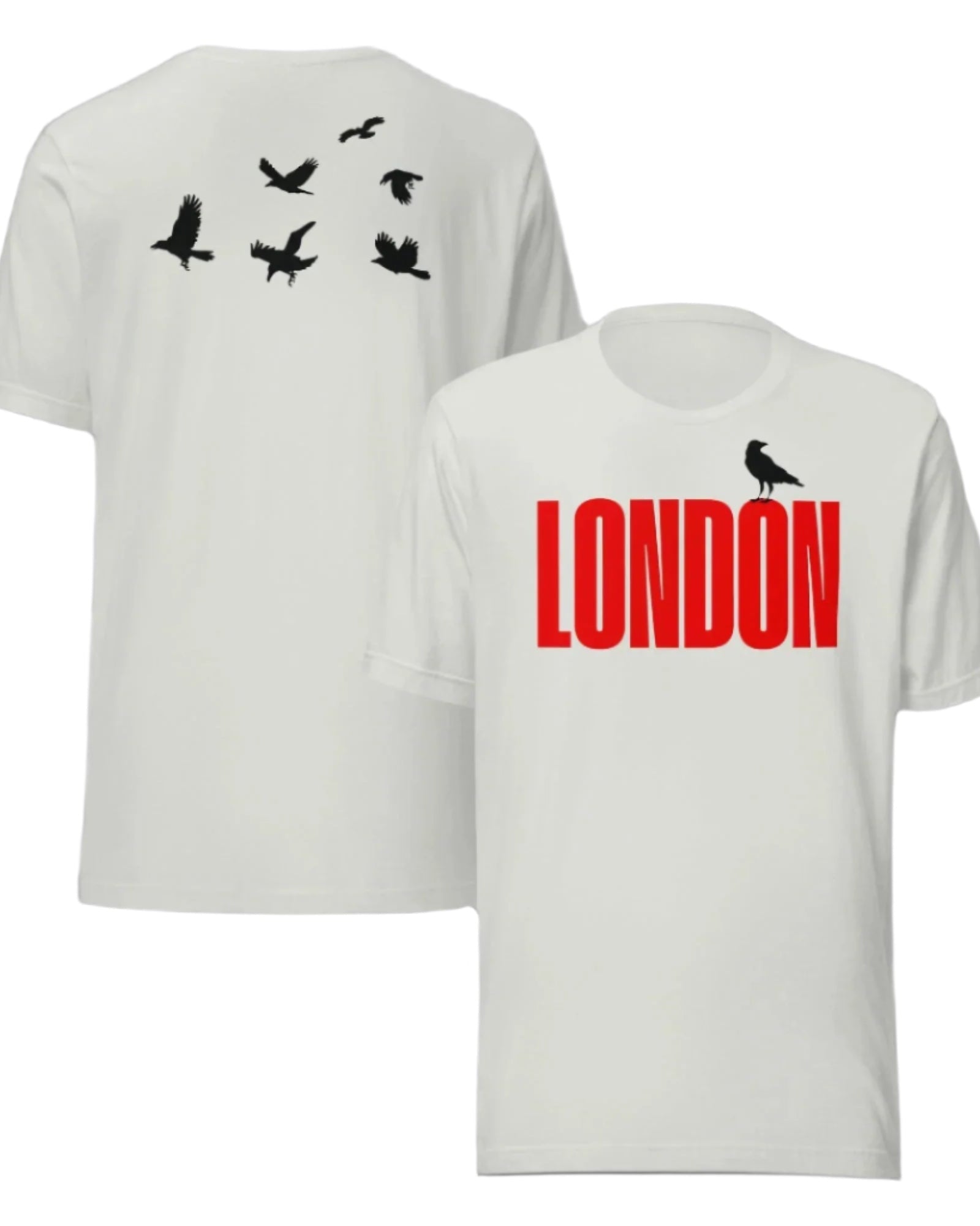 Jolly & Goode Shirts & Tops Silver / S London Raven T-shirt | Tower of London Cheeky British Style