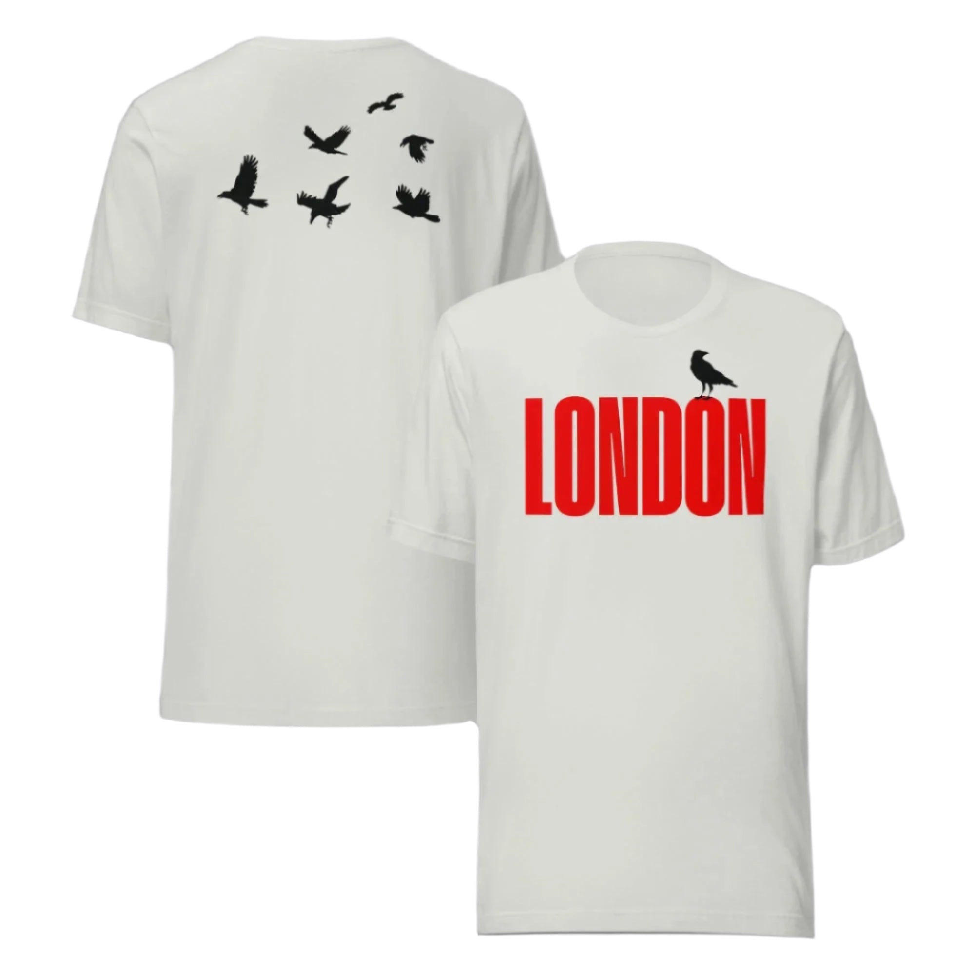 Jolly & Goode Shirts & Tops Silver / S London Raven T-shirt | Tower of London Cheeky British Style