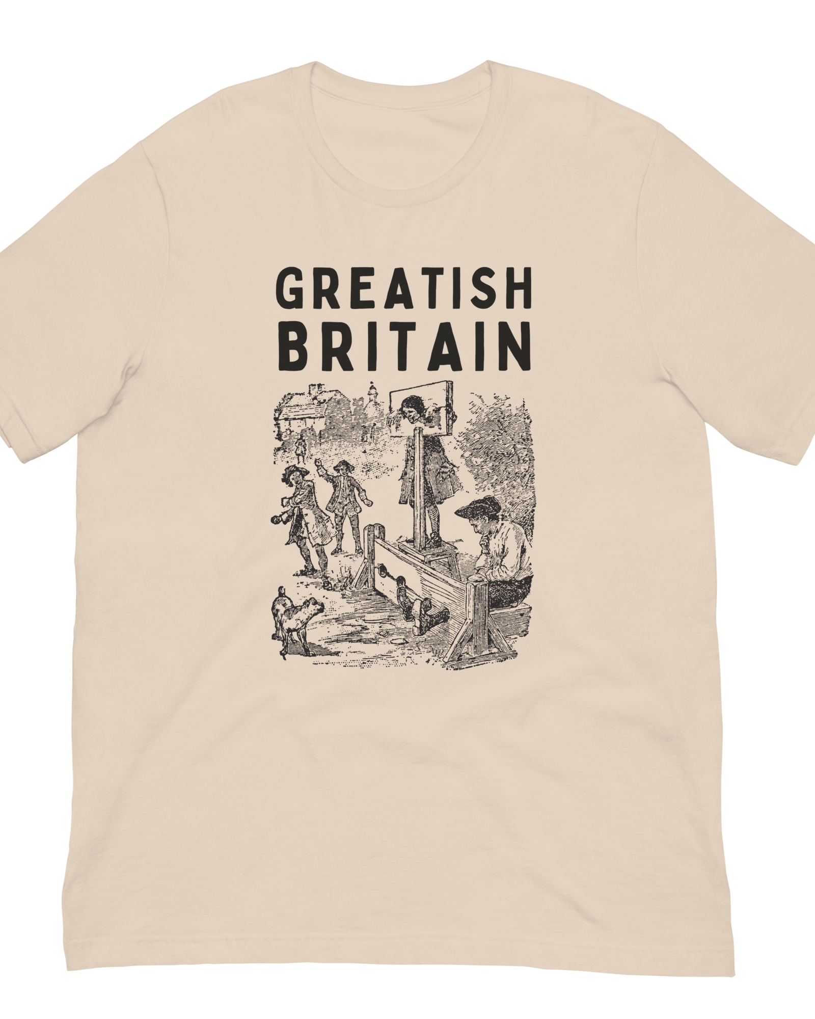 Jolly & Goode Shirts & Tops Soft Cream / S Greatish Britain T-shirt | Pillory Cheeky British Style