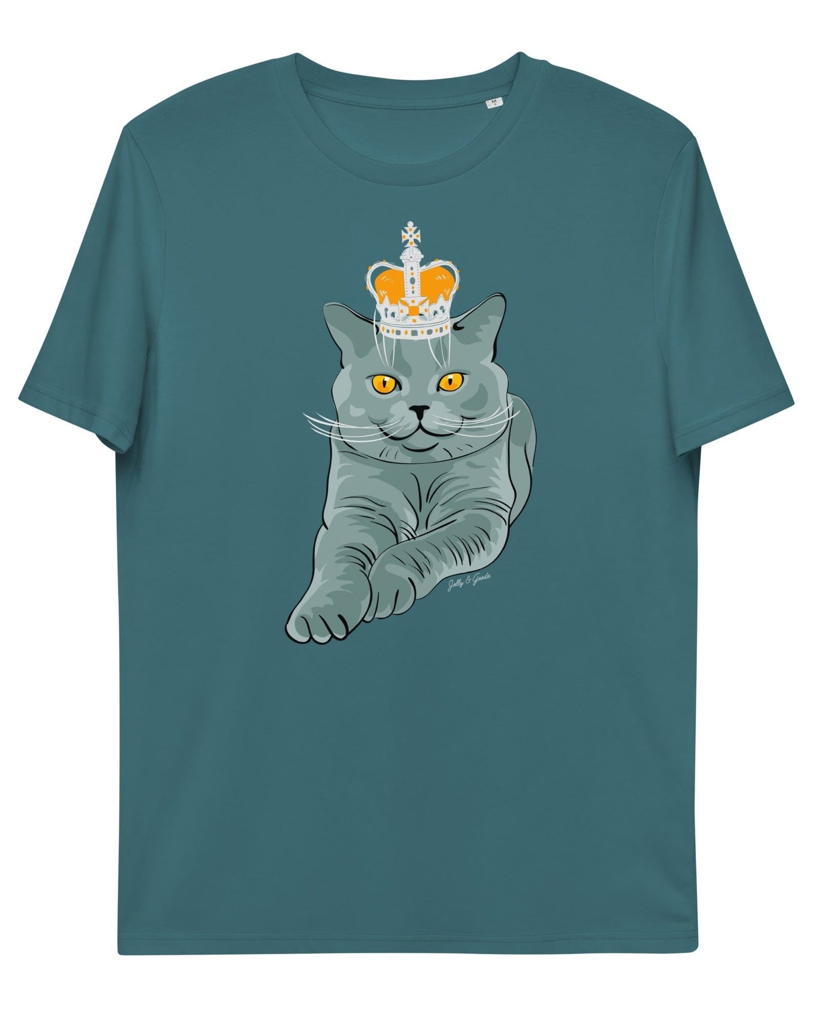 Jolly & Goode Shirts & Tops Stargazer / S Crowned British Blue Shorthair T-shirt | Organic Cotton Cheeky British Style