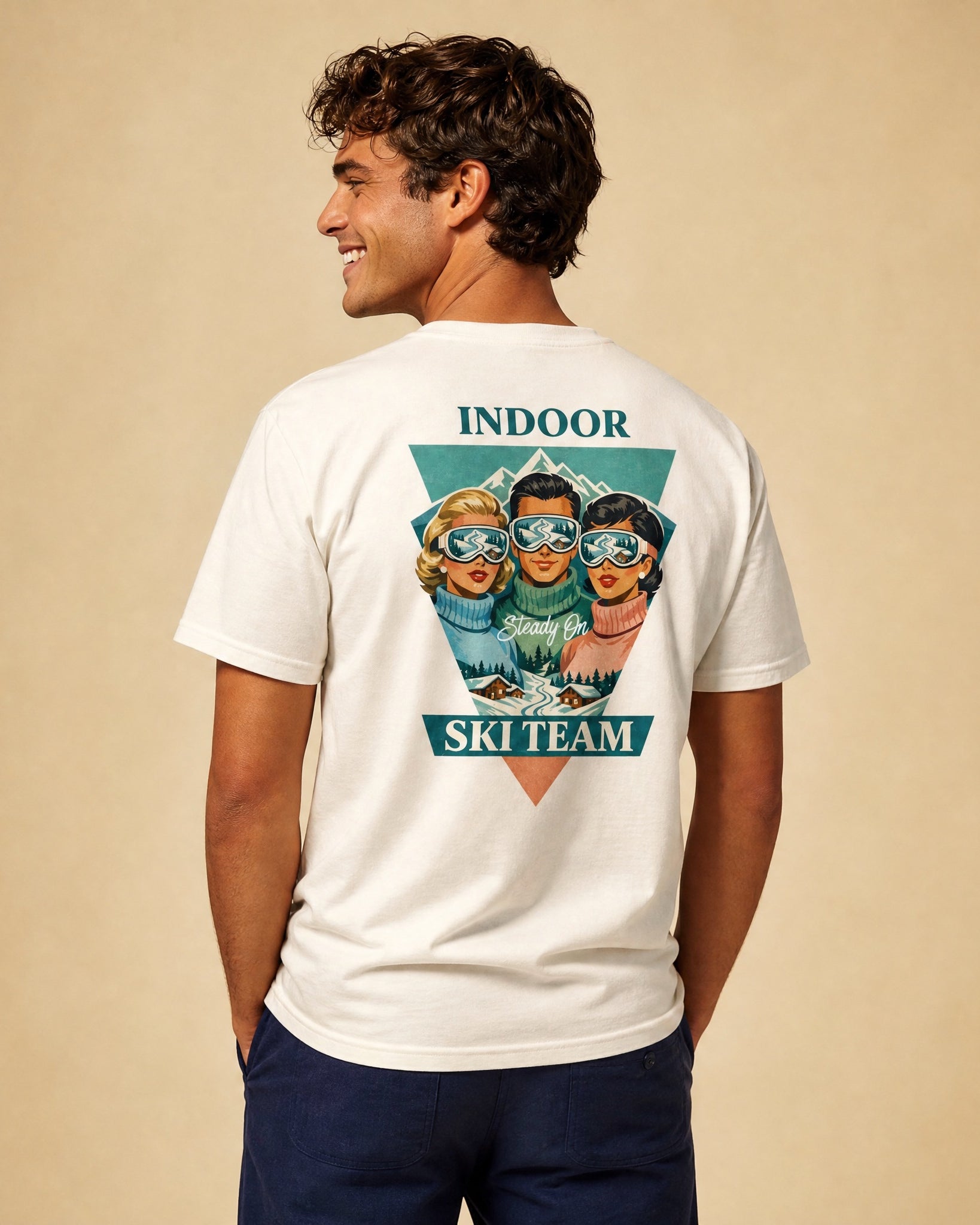 Jolly & Goode Shirts & Tops Steady On Indoor Ski Team Tee Cheeky British Style