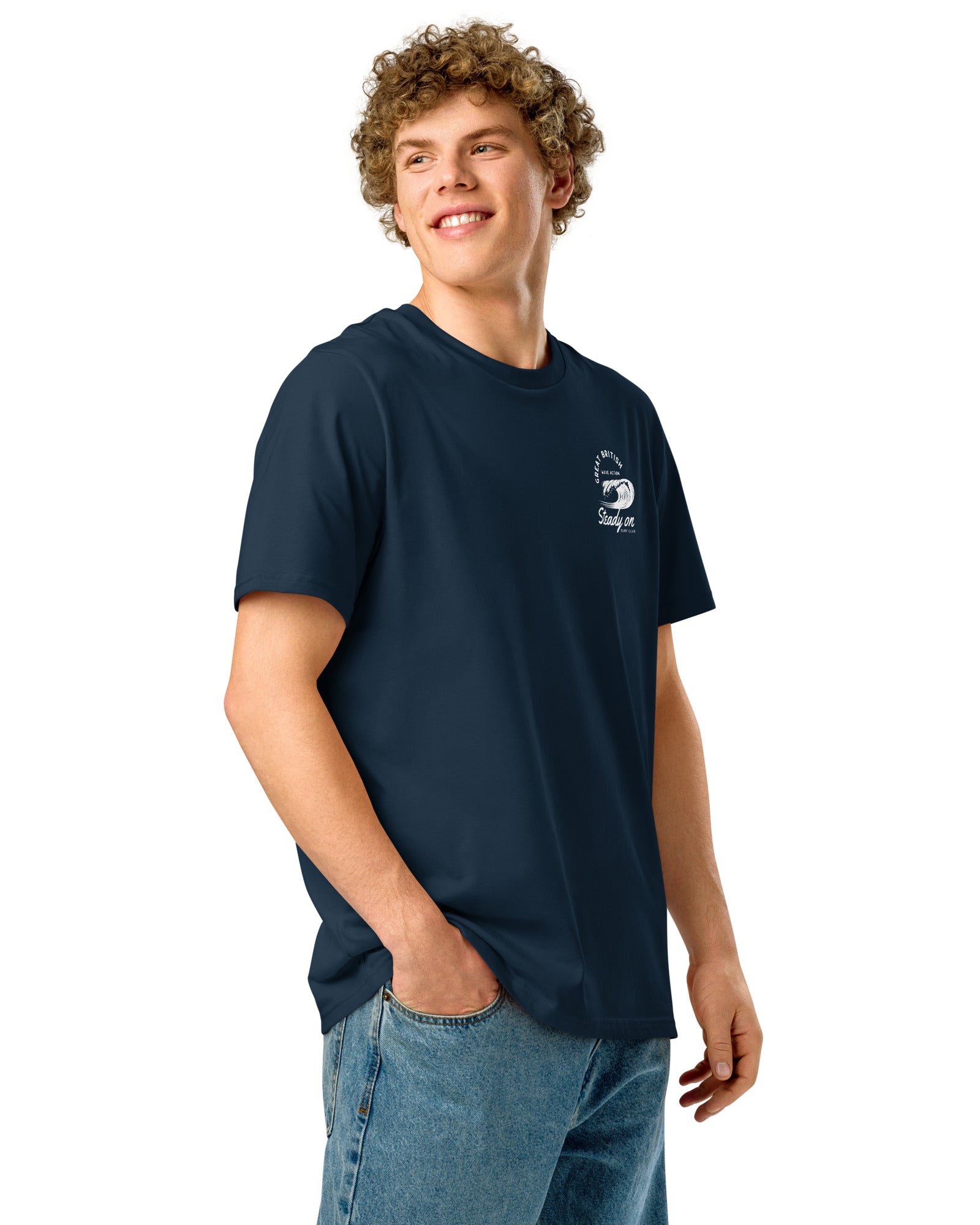 Jolly & Goode Shirts & Tops Steady On Surf Club | Organic Cotton Tee | Unisex Fit Cheeky British Style