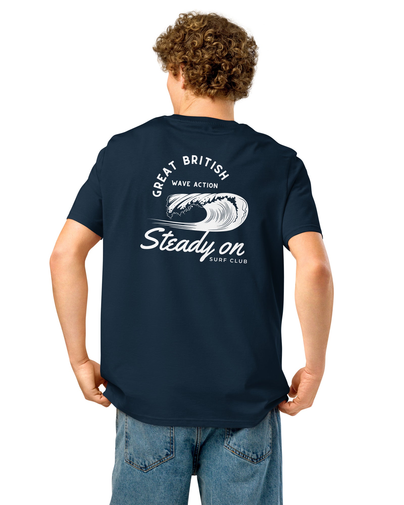 Jolly & Goode Shirts & Tops Steady On Surf Club | Organic Cotton Tee | Unisex Fit Cheeky British Style