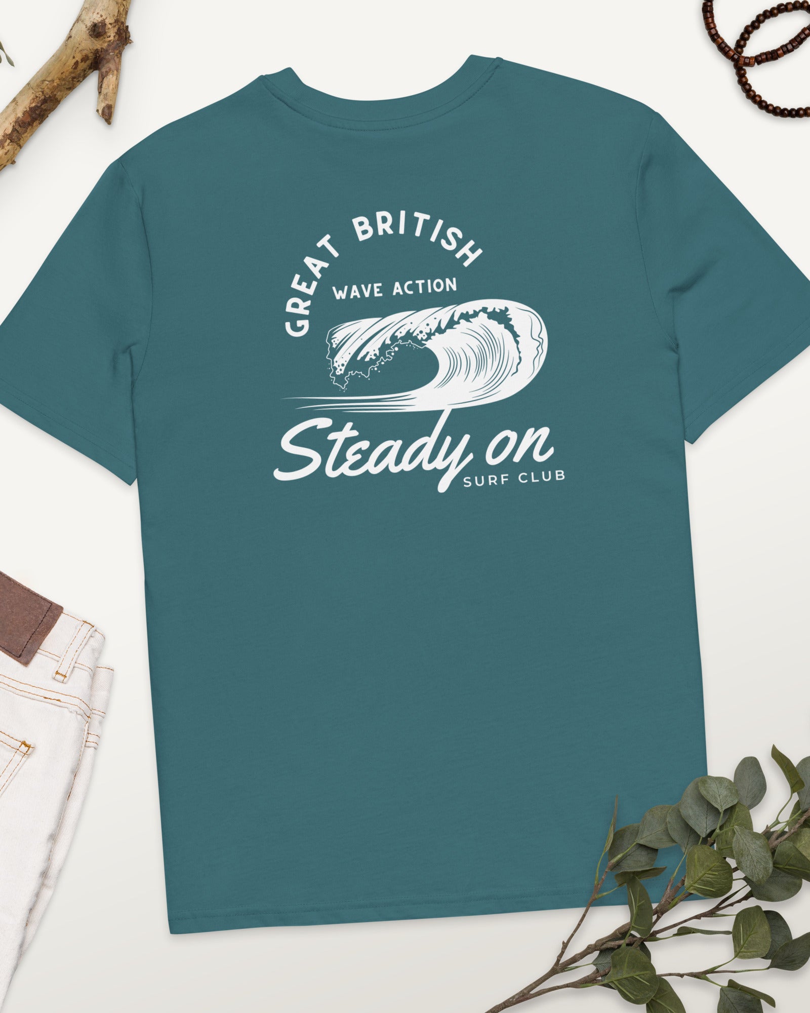 Jolly & Goode Shirts & Tops Steady On Surf Club | Organic Cotton Tee | Unisex Fit Cheeky British Style