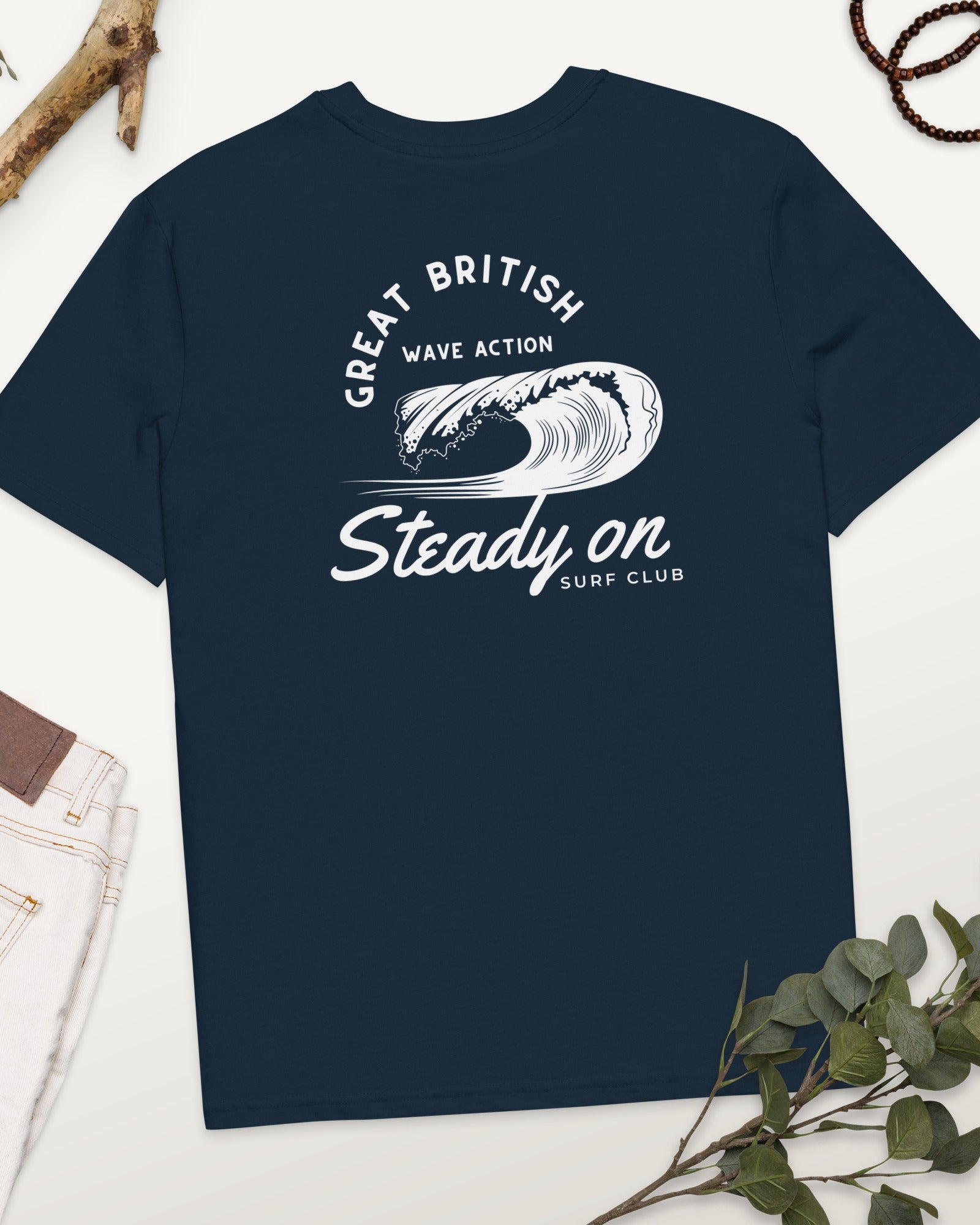 Jolly & Goode Shirts & Tops Steady On Surf Club | Organic Cotton Tee | Unisex Fit Cheeky British Style