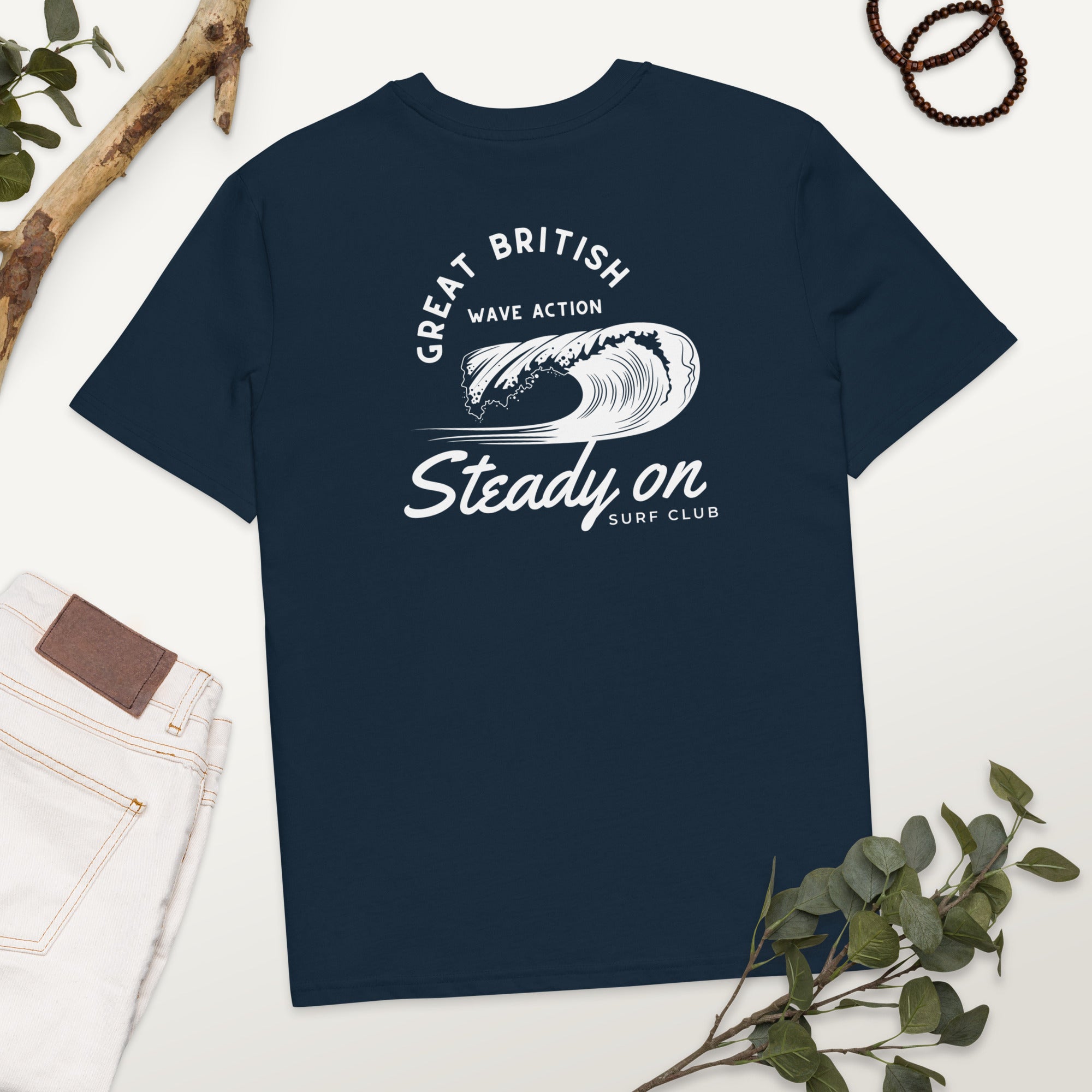 Jolly & Goode Shirts & Tops Steady On Surf Club | Organic Cotton Tee | Unisex Fit Cheeky British Style