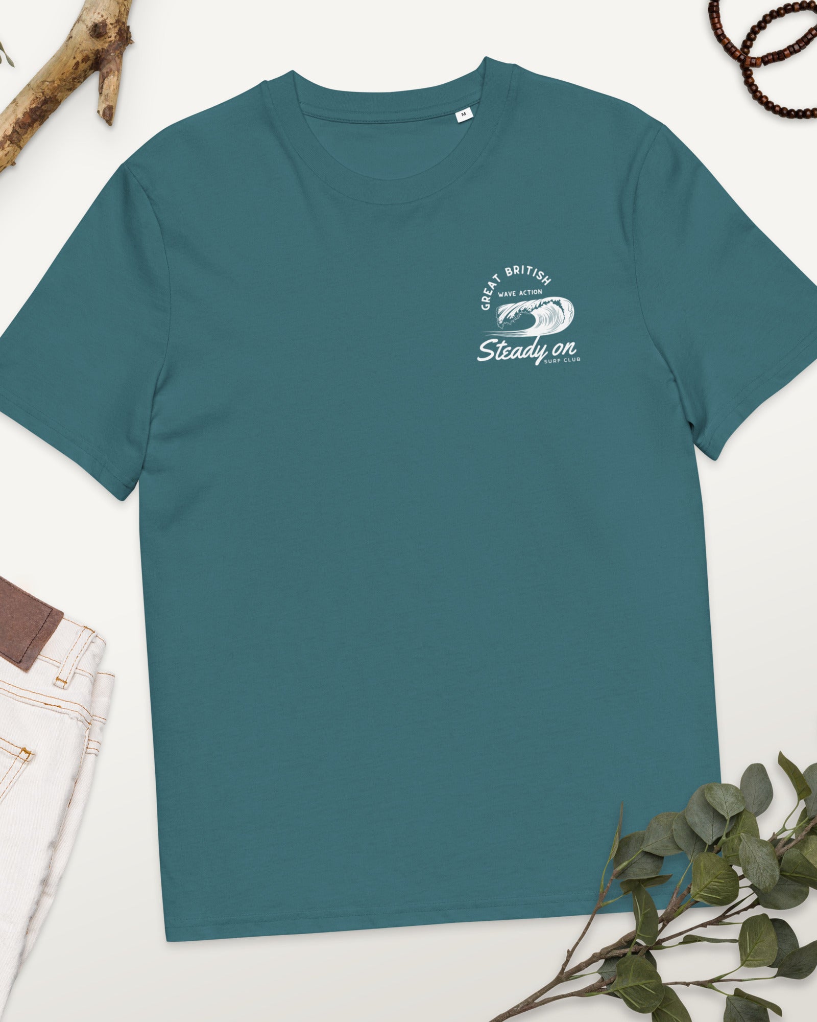 Jolly & Goode Shirts & Tops Steady On Surf Club | Organic Cotton Tee | Unisex Fit Cheeky British Style