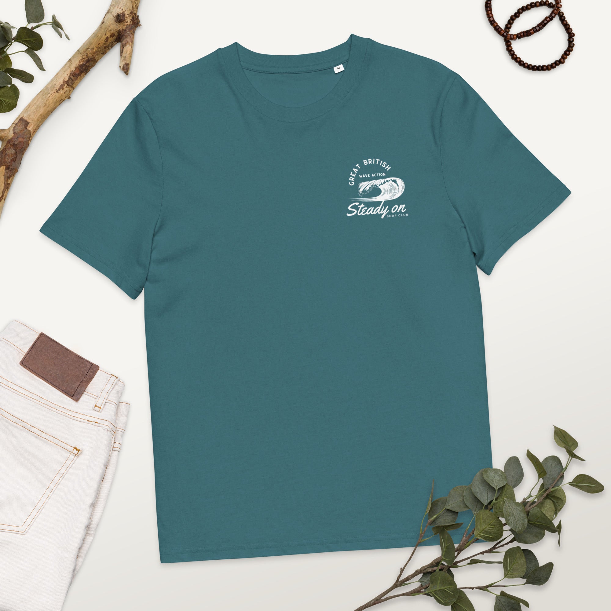 Jolly & Goode Shirts & Tops Steady On Surf Club | Organic Cotton Tee | Unisex Fit Cheeky British Style