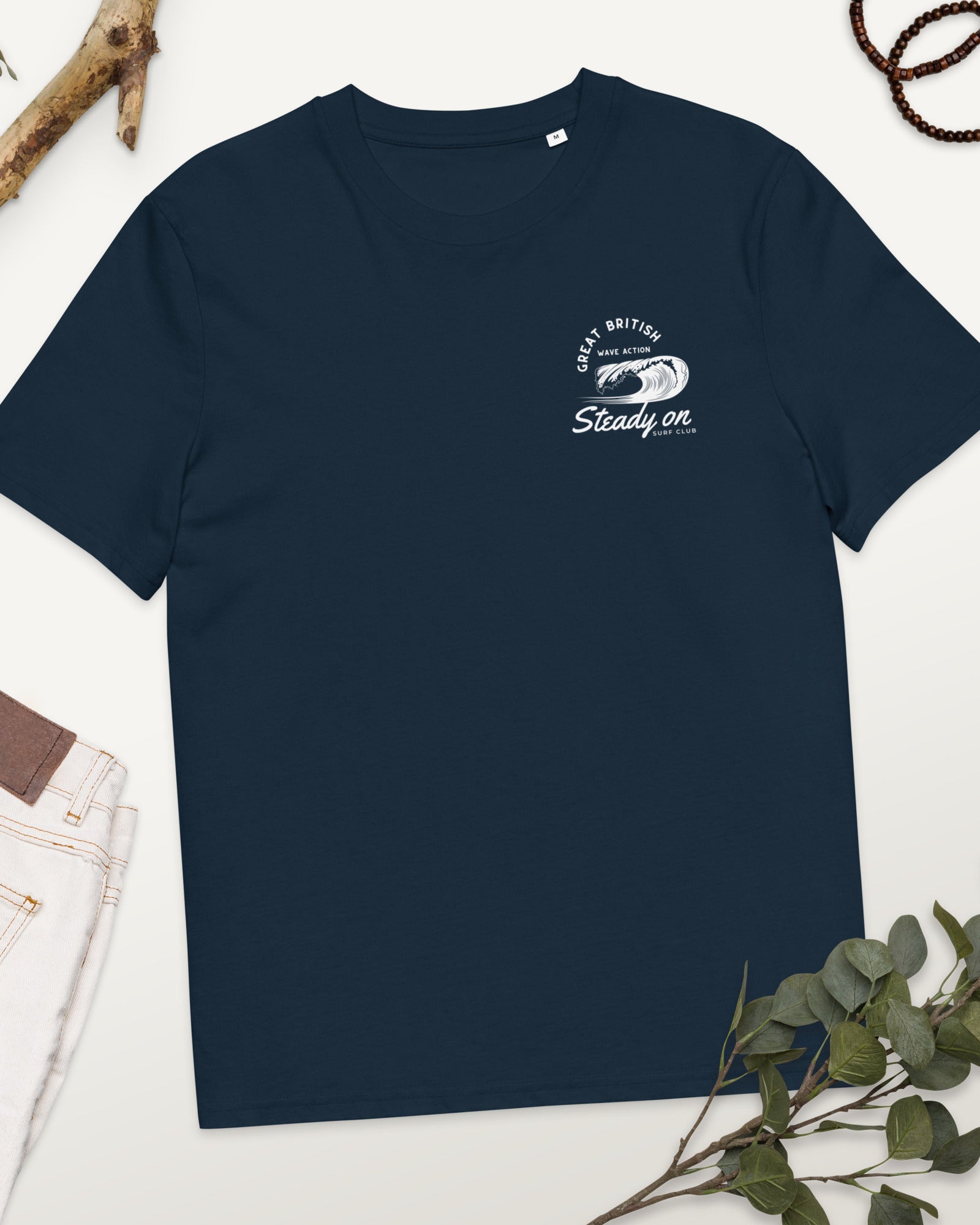 Jolly & Goode Shirts & Tops Steady On Surf Club | Organic Cotton Tee | Unisex Fit Cheeky British Style