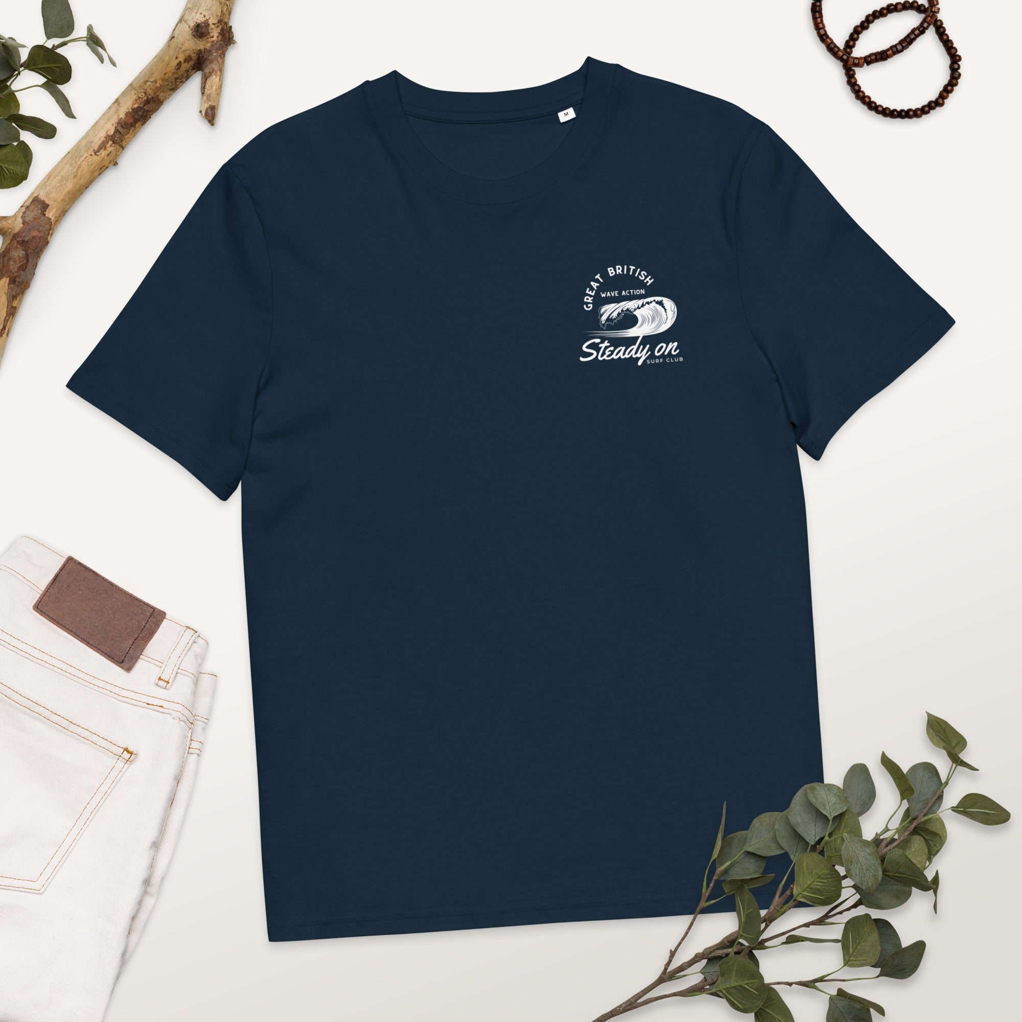 Jolly & Goode Shirts & Tops Steady On Surf Club | Organic Cotton Tee | Unisex Fit Cheeky British Style