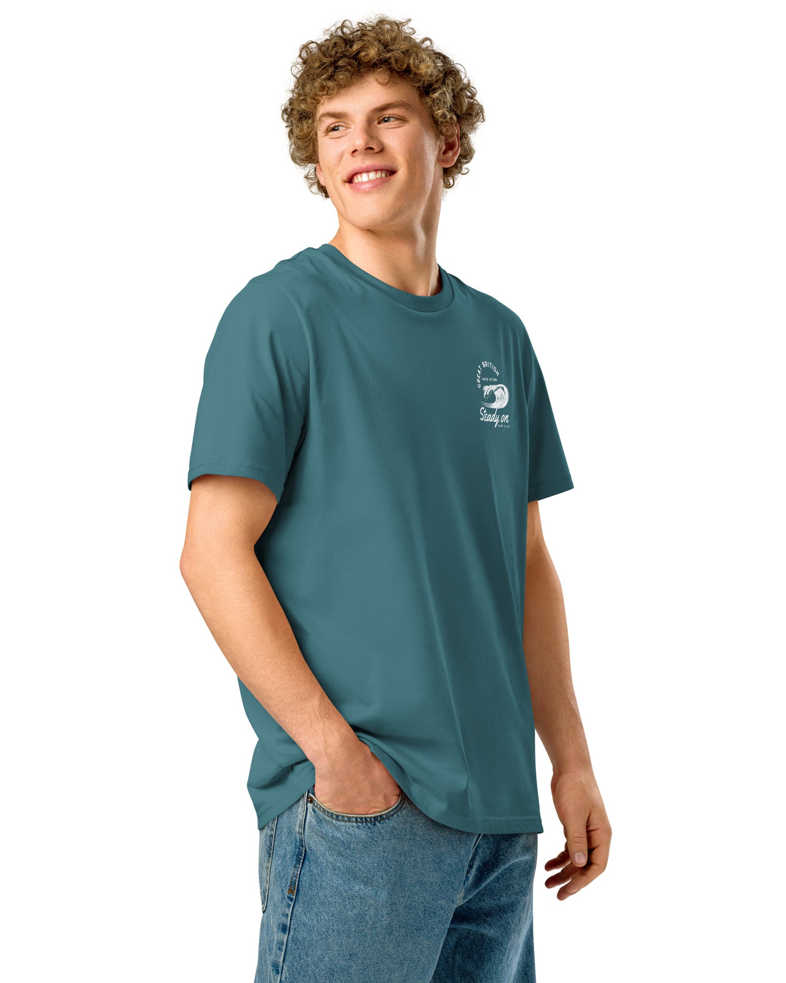 Jolly & Goode Shirts & Tops Steady On Surf Club | Organic Cotton Tee | Unisex Fit Cheeky British Style