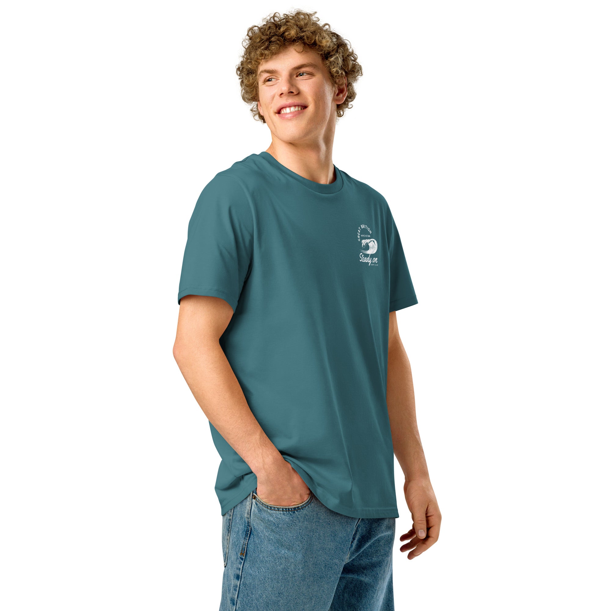 Jolly & Goode Shirts & Tops Steady On Surf Club | Organic Cotton Tee | Unisex Fit Cheeky British Style