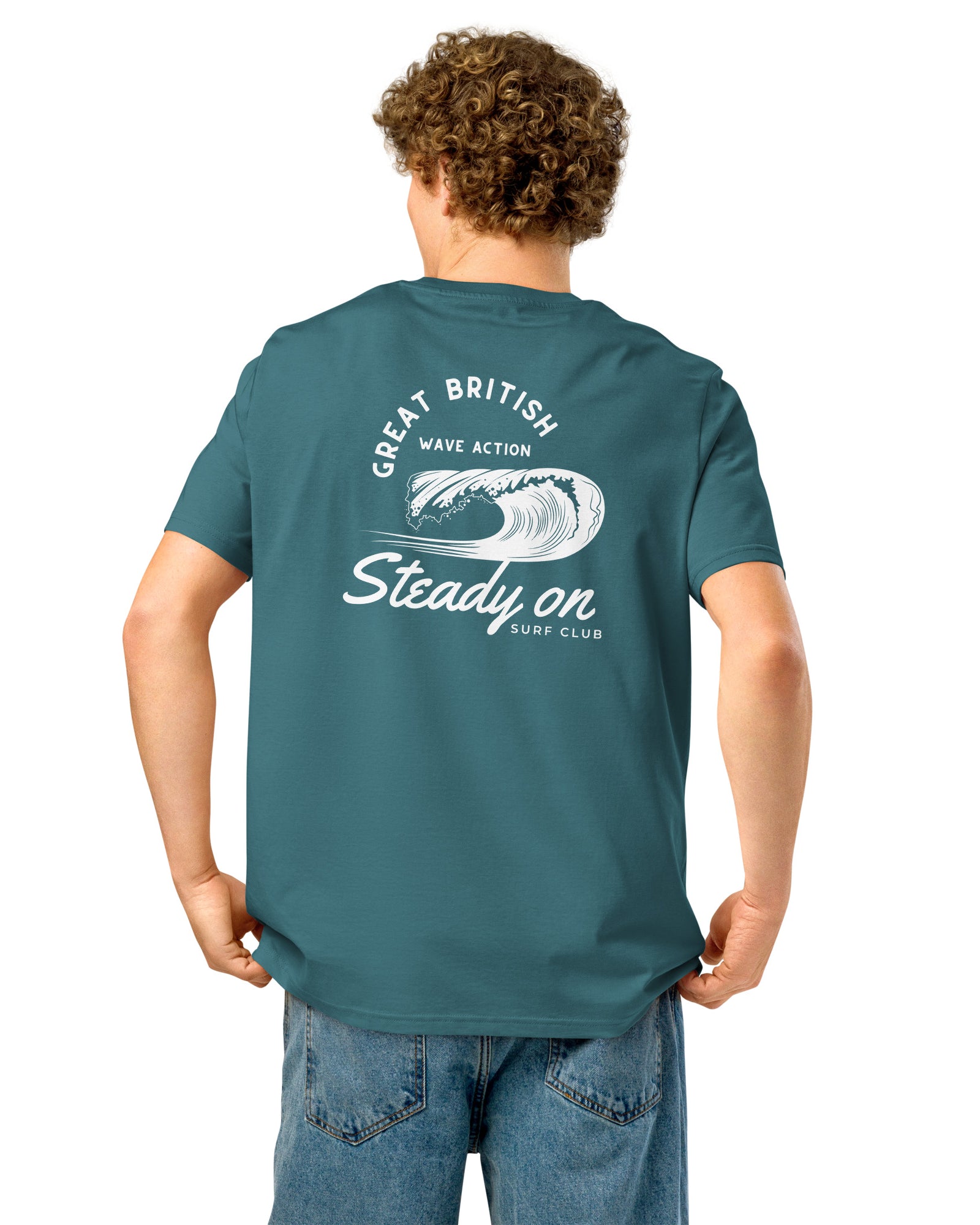 Jolly & Goode Shirts & Tops Steady On Surf Club | Organic Cotton Tee | Unisex Fit Cheeky British Style