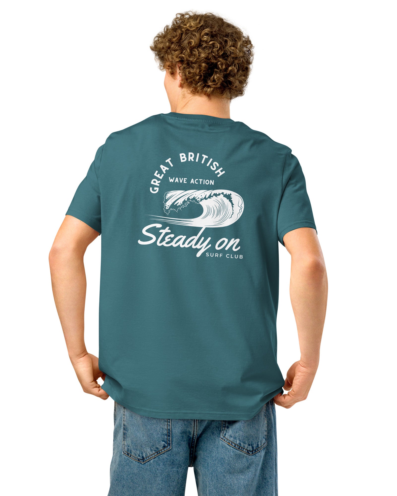 Jolly & Goode Shirts & Tops Steady On Surf Club | Organic Cotton Tee | Unisex Fit Cheeky British Style