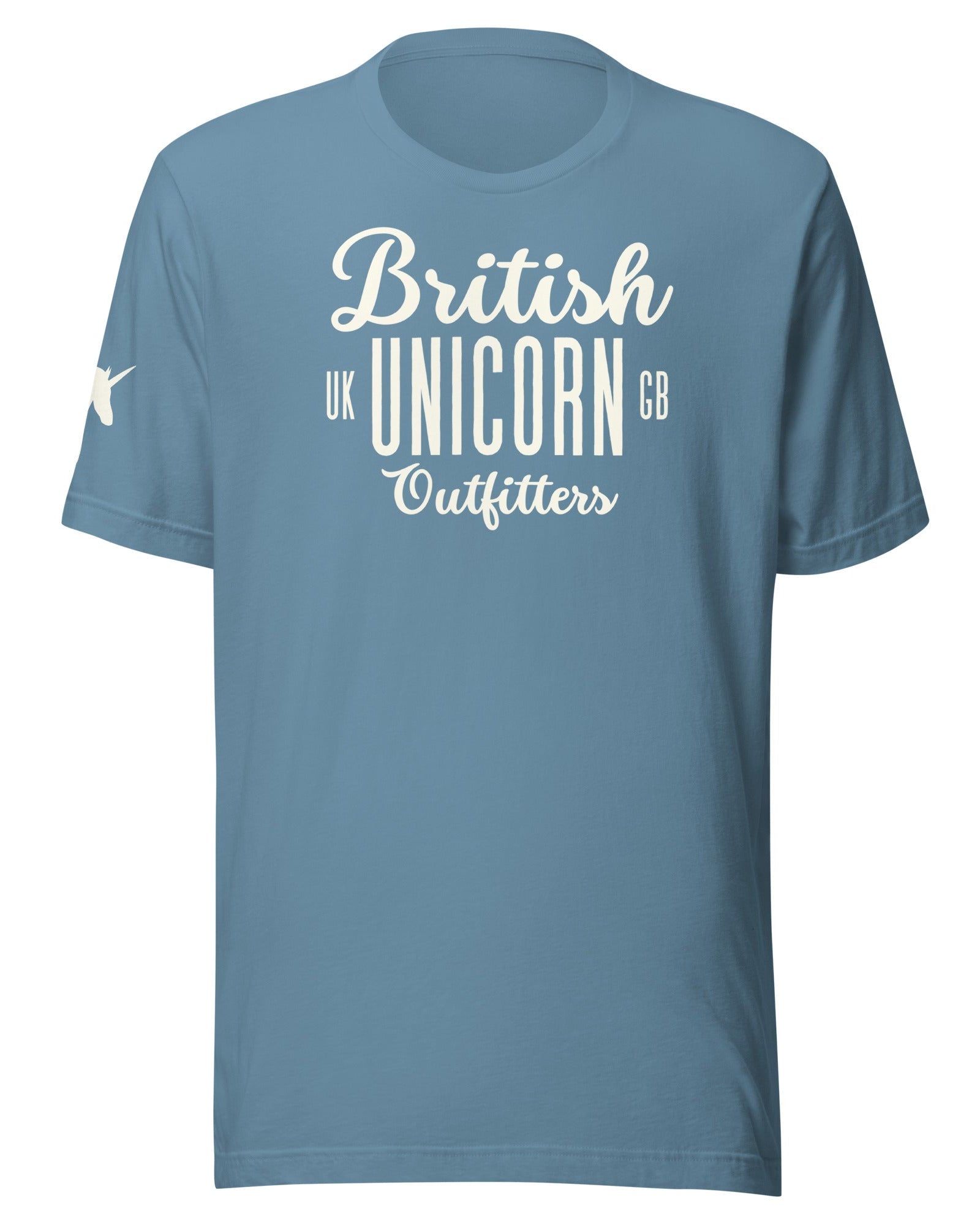 Jolly & Goode Shirts & Tops Steel Blue / S British Unicorn Outfitters T-shirt | Unisex Cheeky British Style