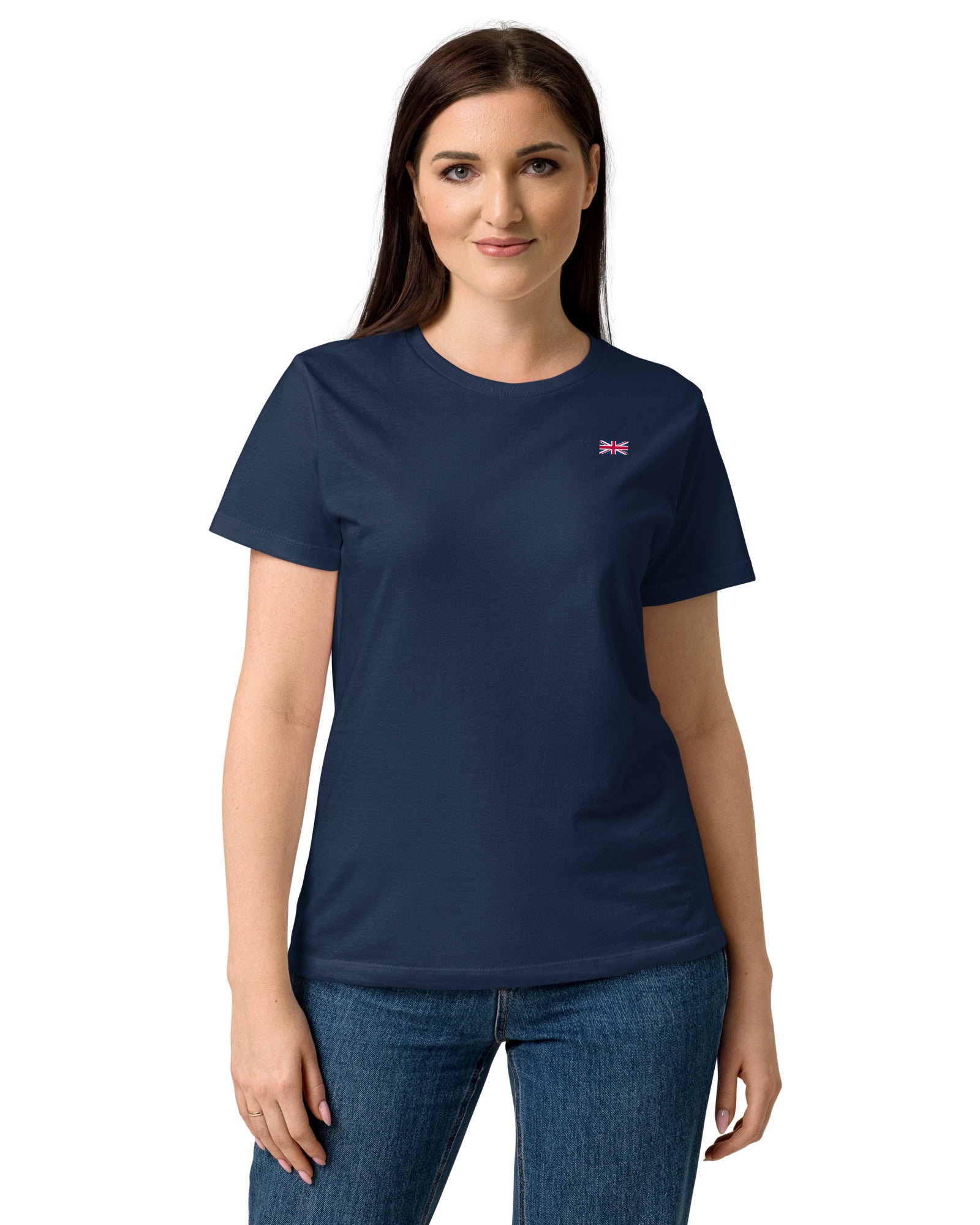 Jolly & Goode Shirts & Tops Subtle Left Chest Union Jack Women’s T-shirt Cheeky British Style