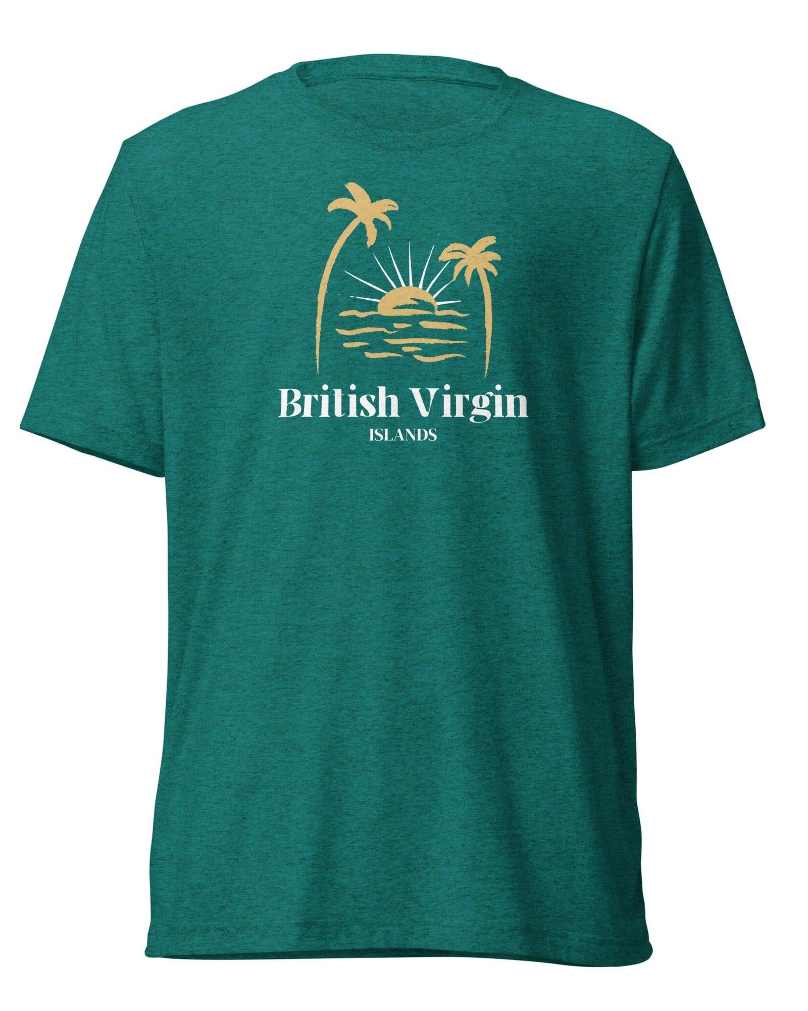 Jolly & Goode Shirts & Tops Teal Triblend / XS British Virgin Islands T-shirt Cheeky British Style