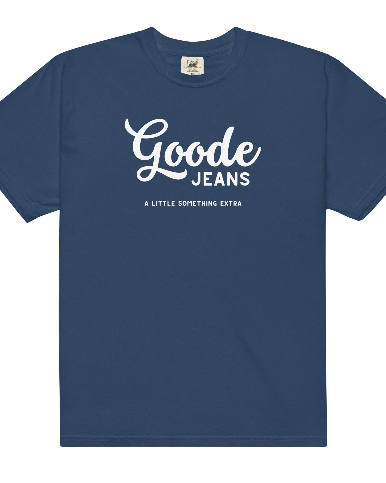 Jolly & Goode Shirts & Tops True Navy / S Goode Jeans | A Little Something Extra | Garment-dyed Heavyweight T-shirt | Relaxed Fit | Unisex Cheeky British Style