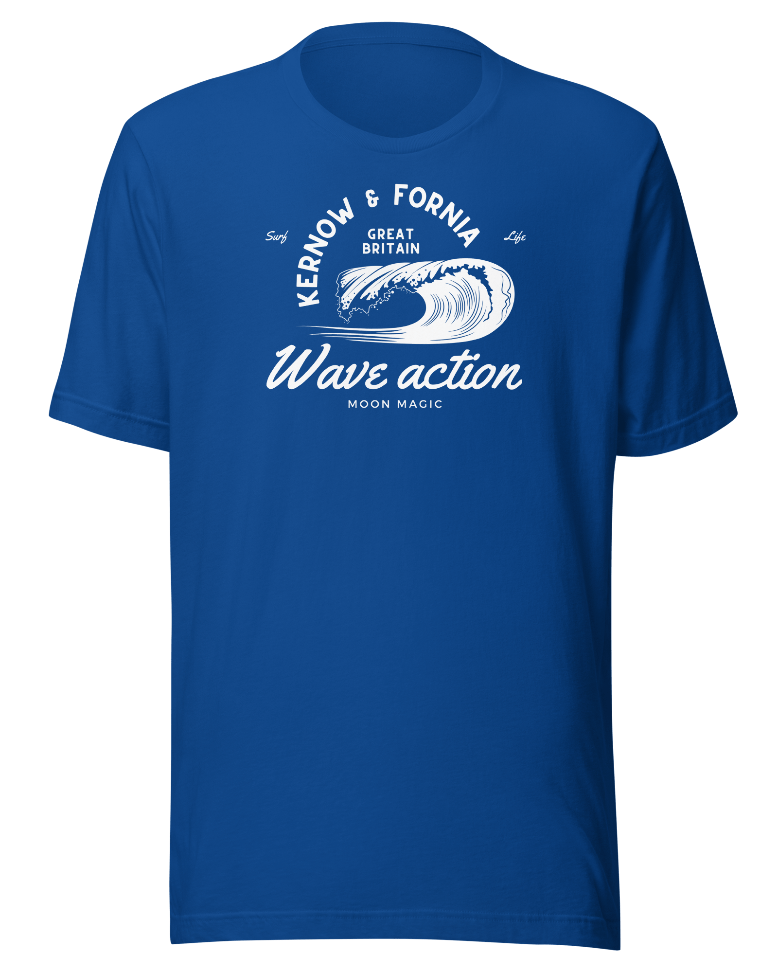Jolly & Goode Shirts & Tops True Royal / S Kernow & Fornia Great Britain Wave Action T-shirt Cheeky British Style
