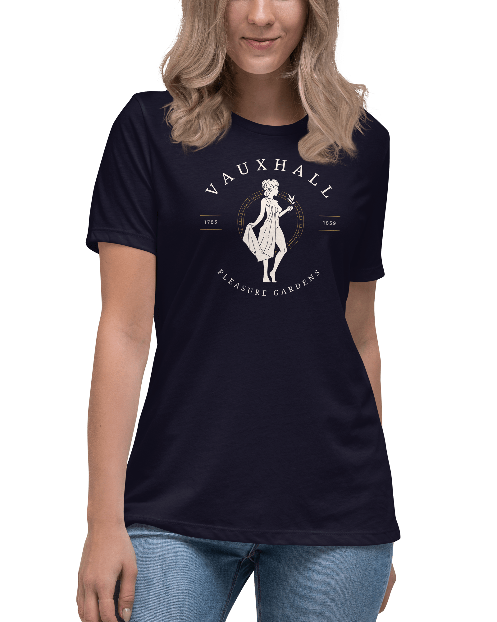 Jolly & Goode Shirts & Tops Vauxhall Pleasure Gardens | Women's Relaxed T-Shirt Cheeky British Style